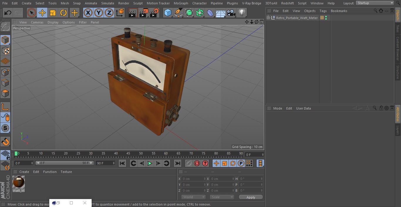 3D model Retro Portable Watt Meter