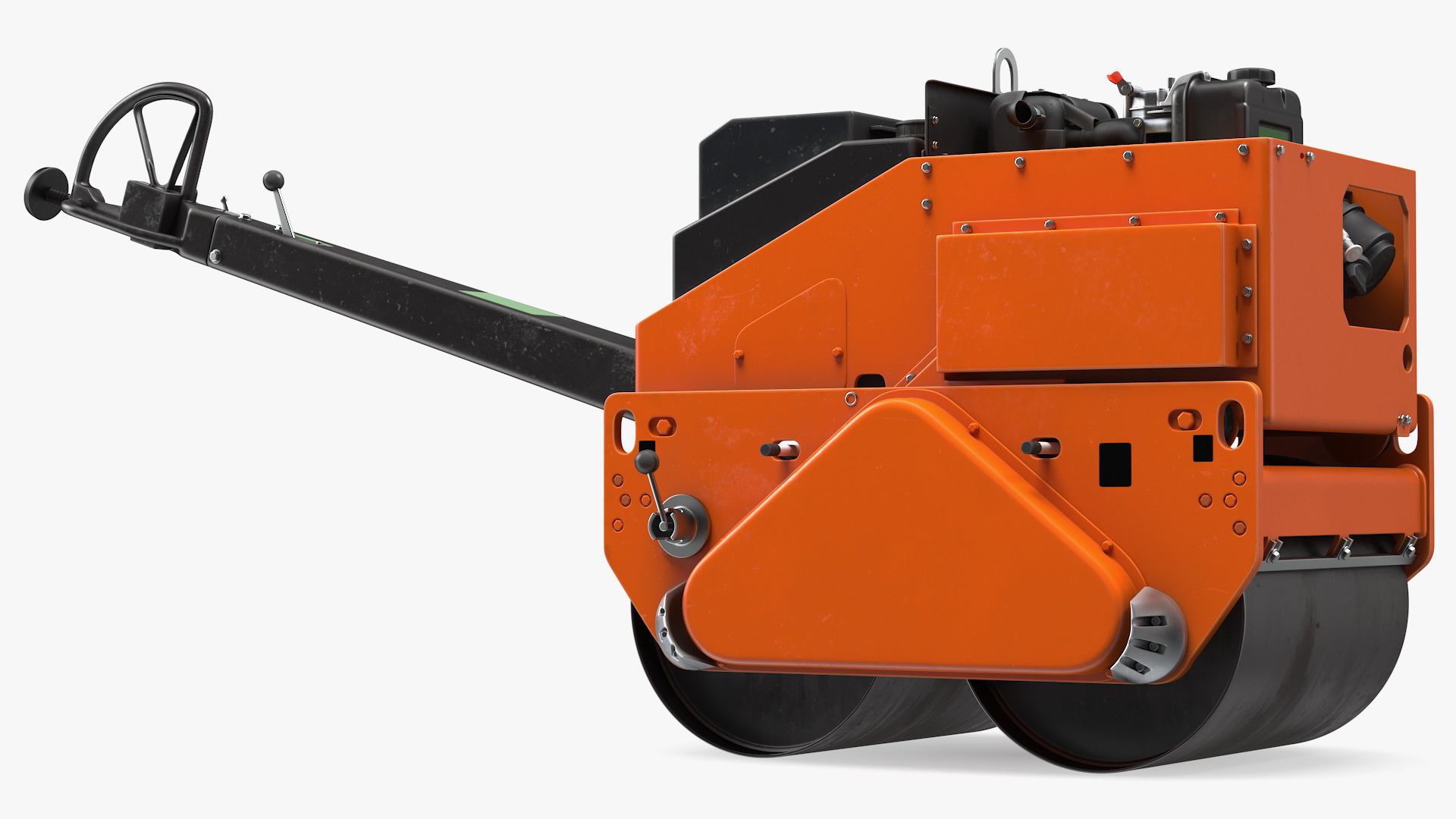 3D Construction Machine Double Roller Rigged