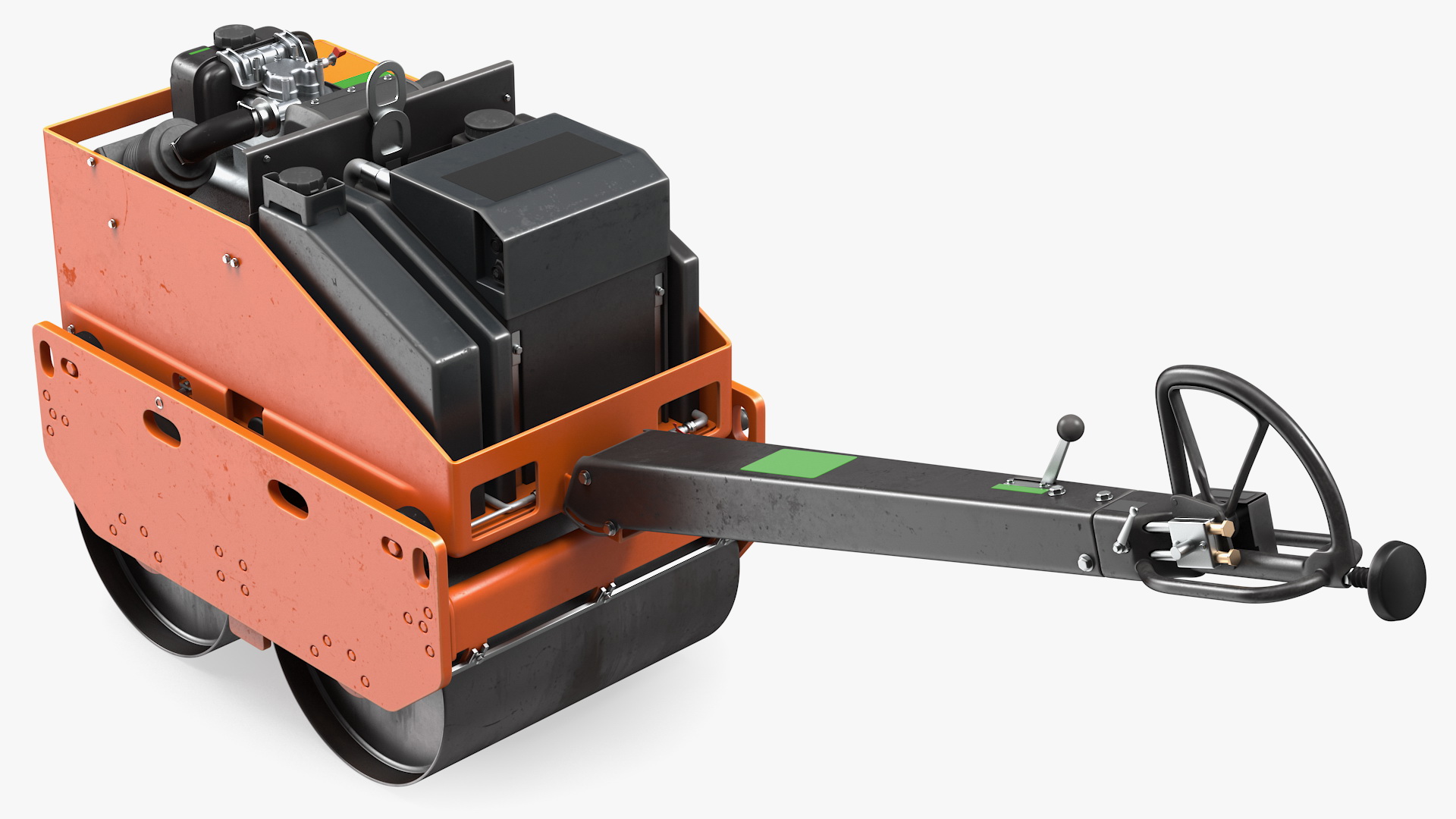 3D Construction Machine Double Roller Rigged