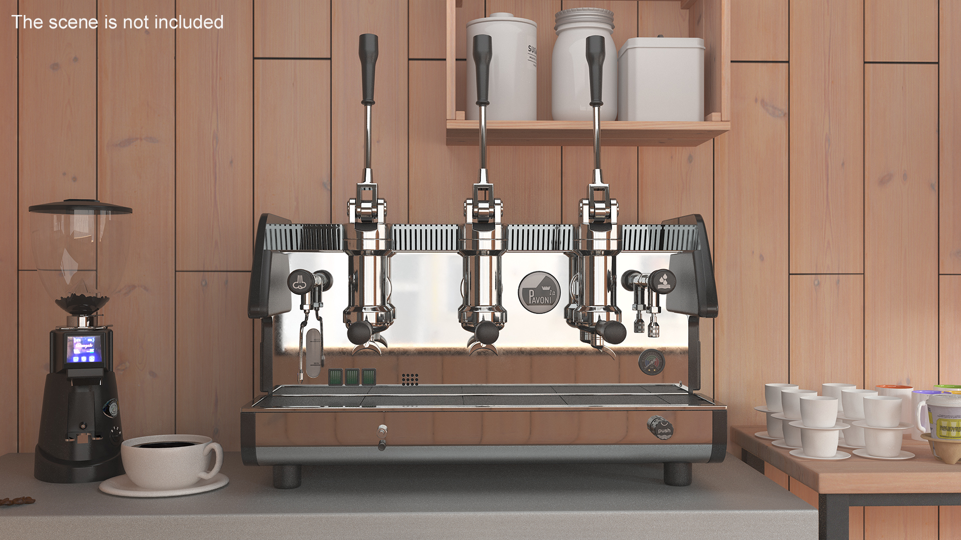 La Pavoni Commercial Espresso Machine BAR T 3L Black 3D