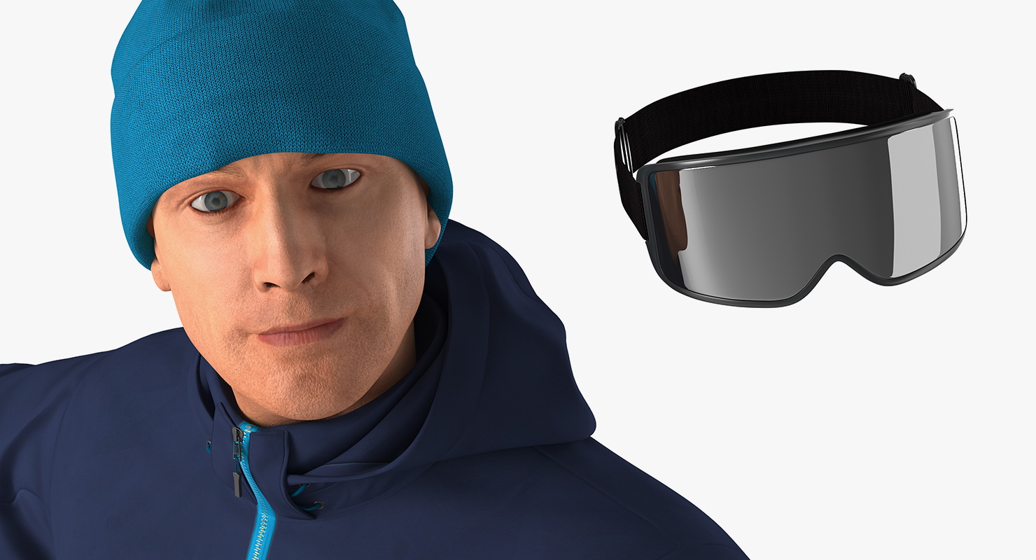 Snowboarder Jumping 3D model