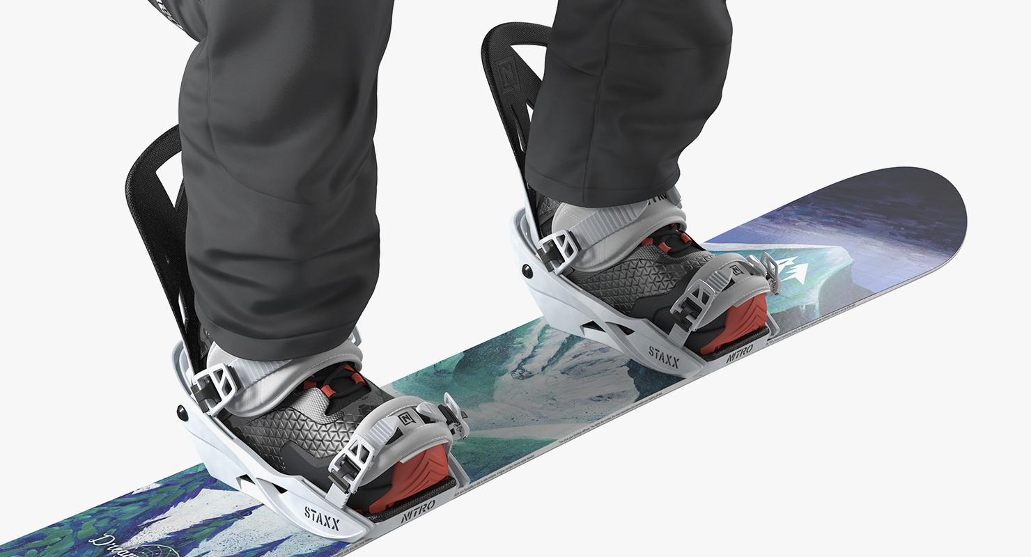 Snowboarder Jumping 3D model