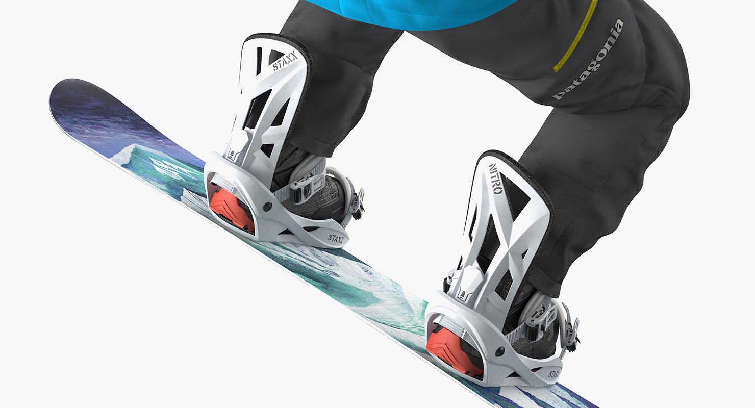 Snowboarder Jumping 3D model