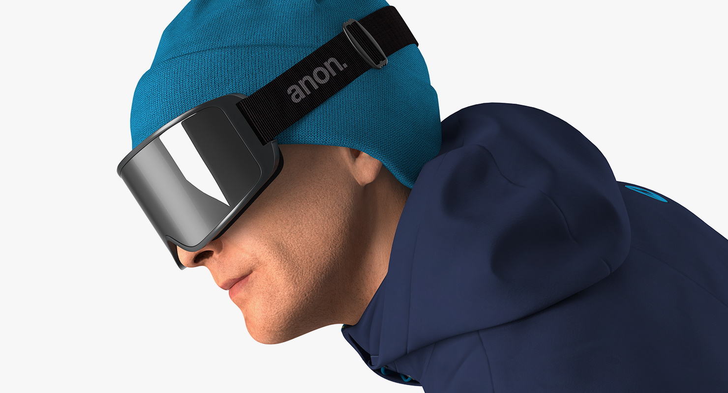 Snowboarder Jumping 3D model
