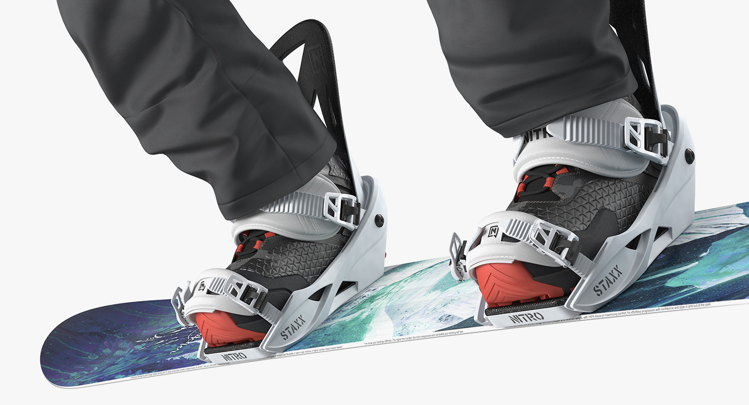 Snowboarder Jumping 3D model