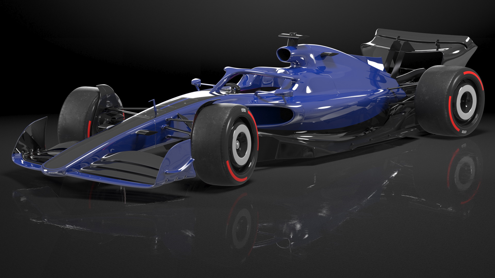 3D Open Wheel Racing Car Rigged model