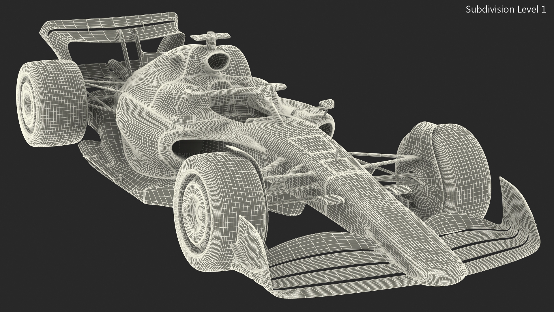 3D Open Wheel Racing Car Rigged model