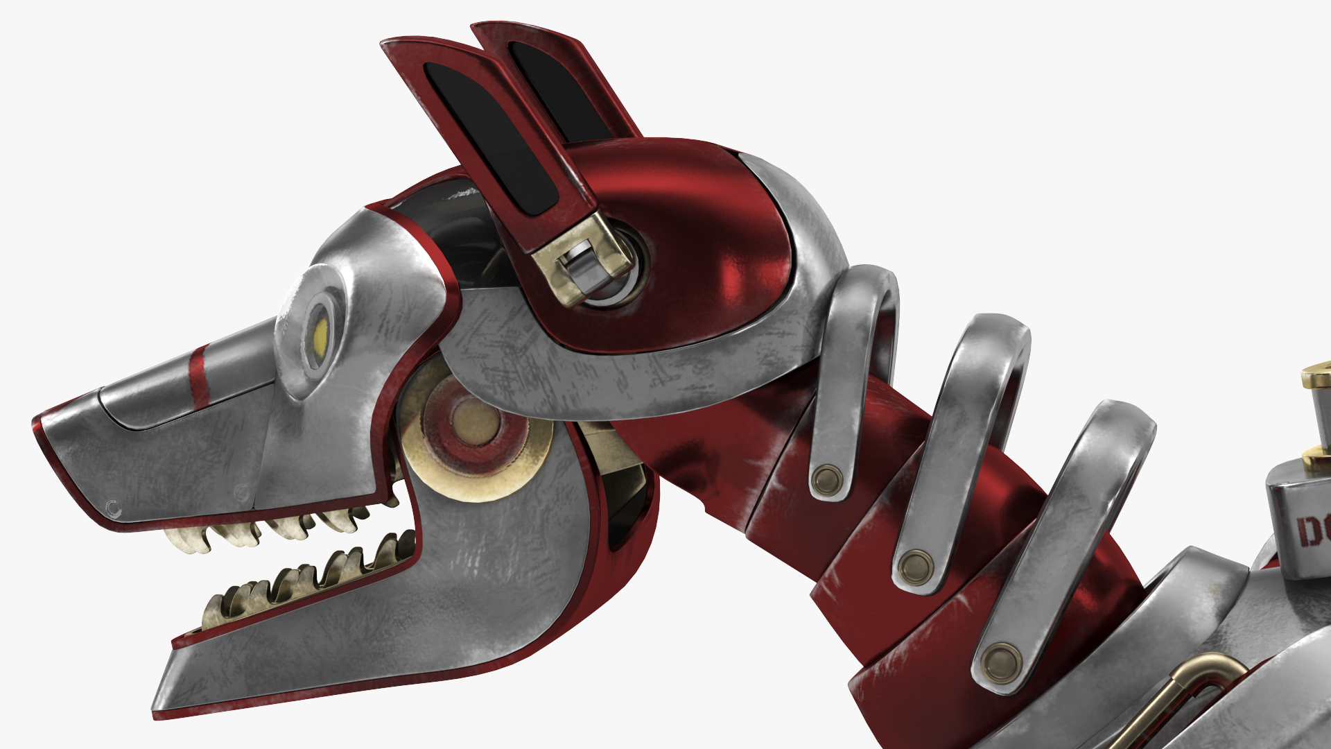3D Futuristic Robotic Dog Concept in Walking Pose