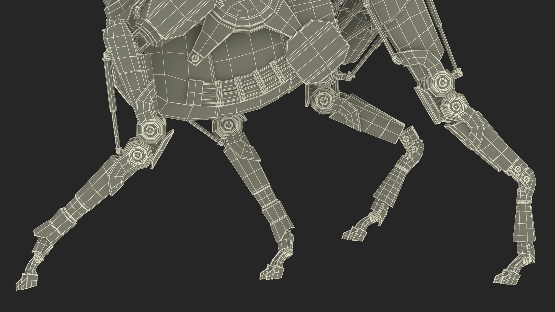 3D Futuristic Robotic Dog Concept in Walking Pose