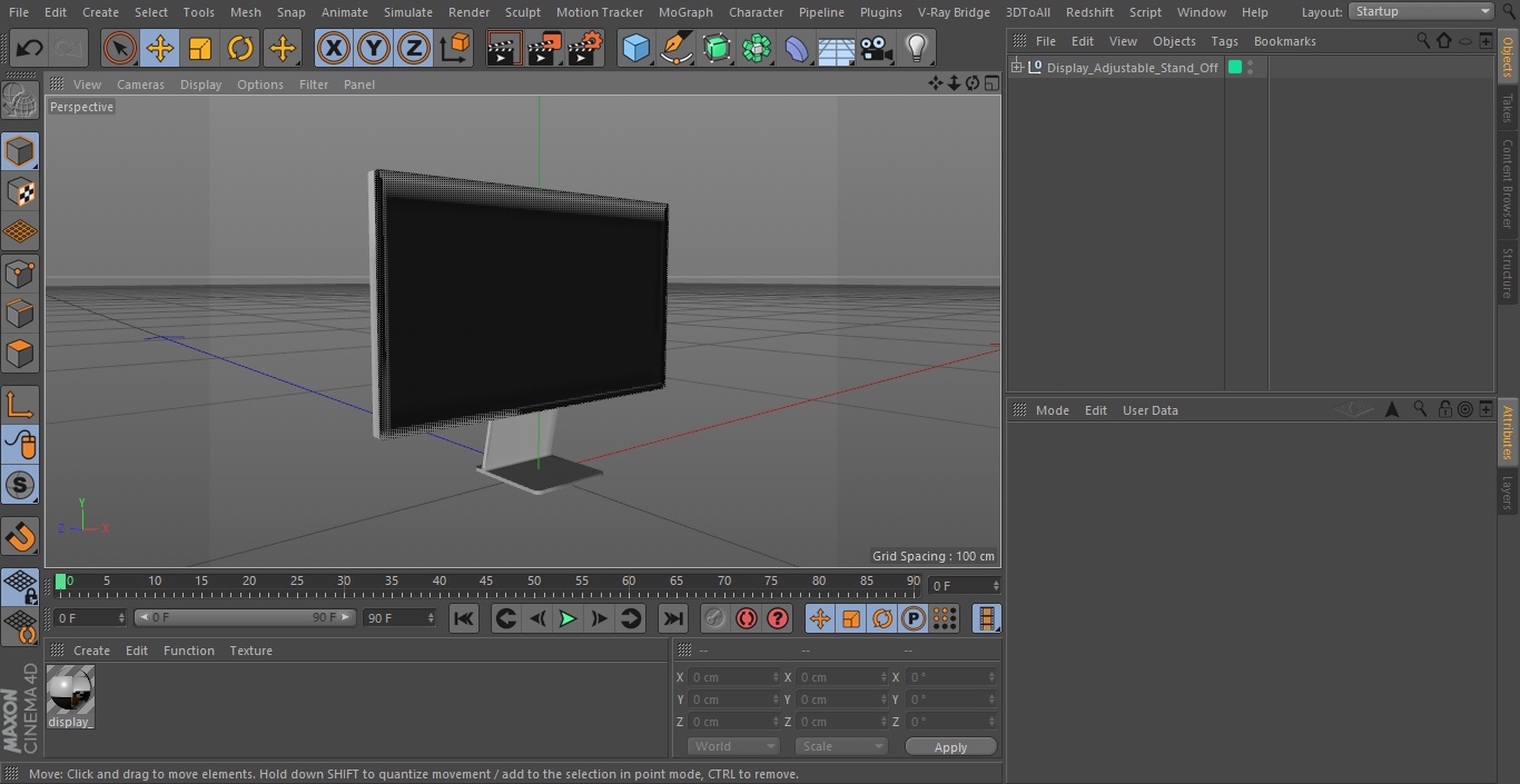 3D Display Adjustable Stand Off model