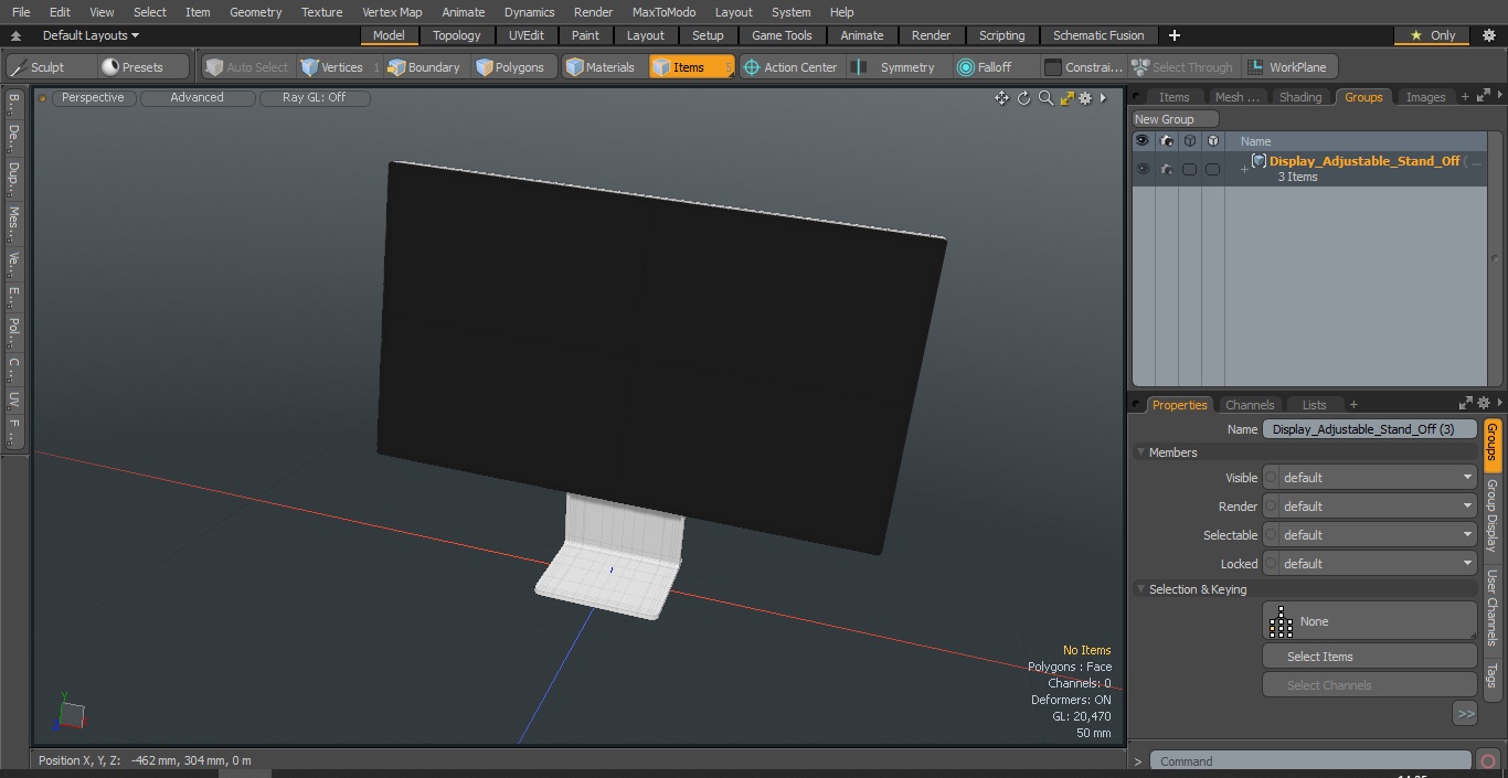 3D Display Adjustable Stand Off model