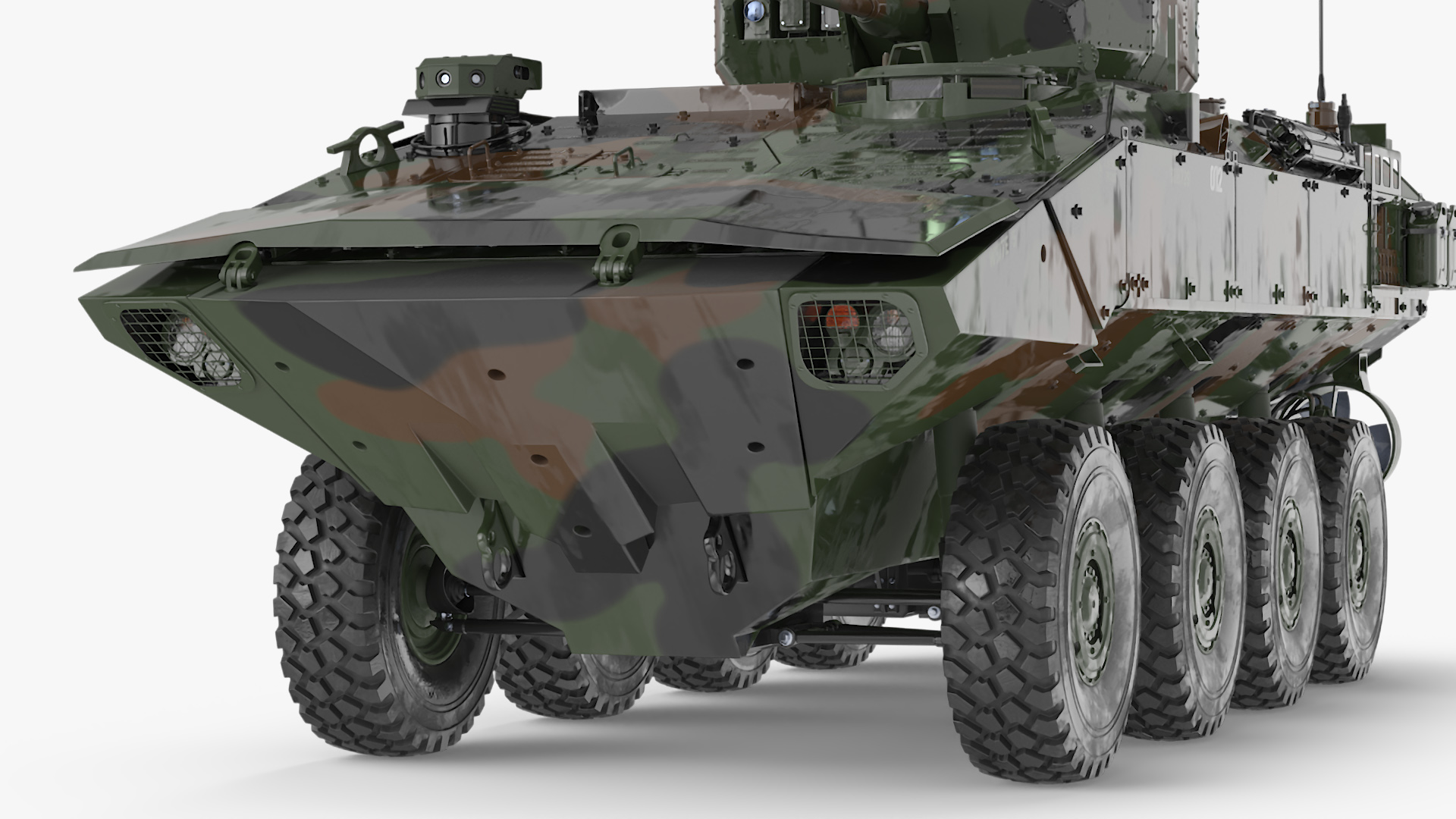 US Amphibious Assault Vehicle with 30mm Gun Wet Rigged 3D model