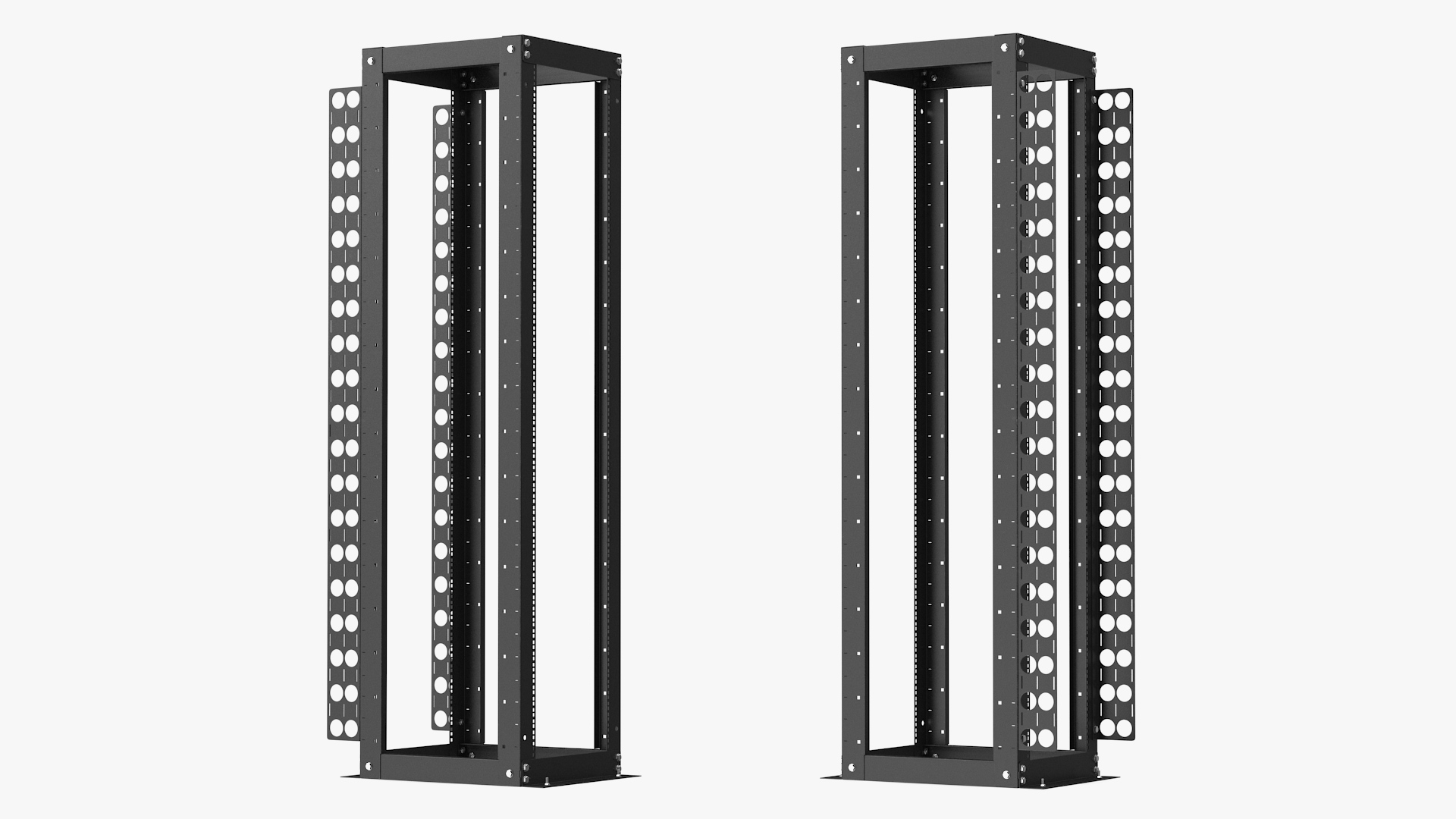 Open Frame Server Rack 50U Empty 3D