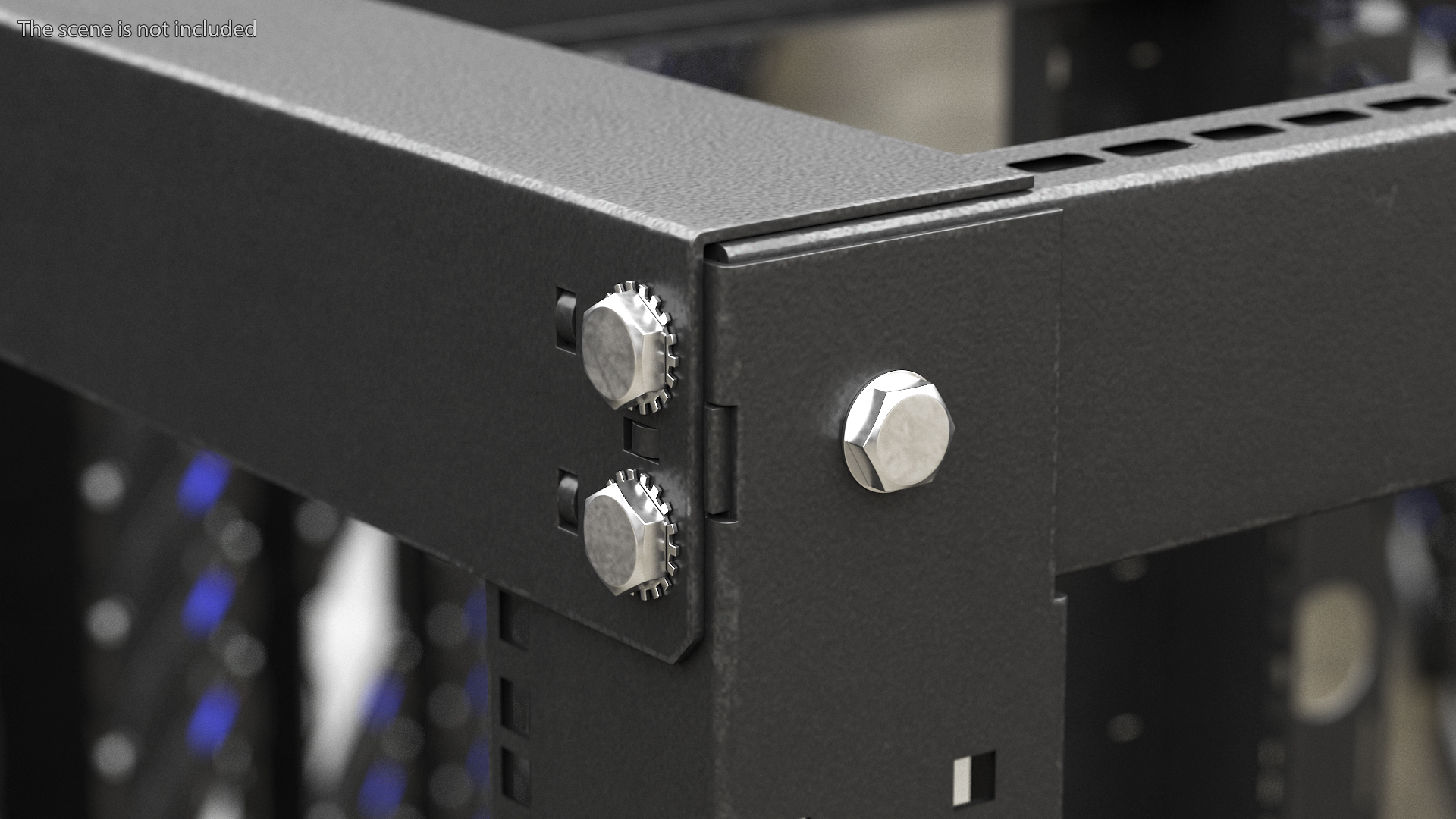 Open Frame Server Rack 50U Empty 3D