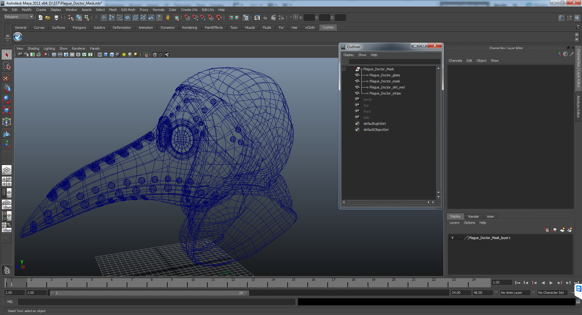 3D Plague Doctor Mask model