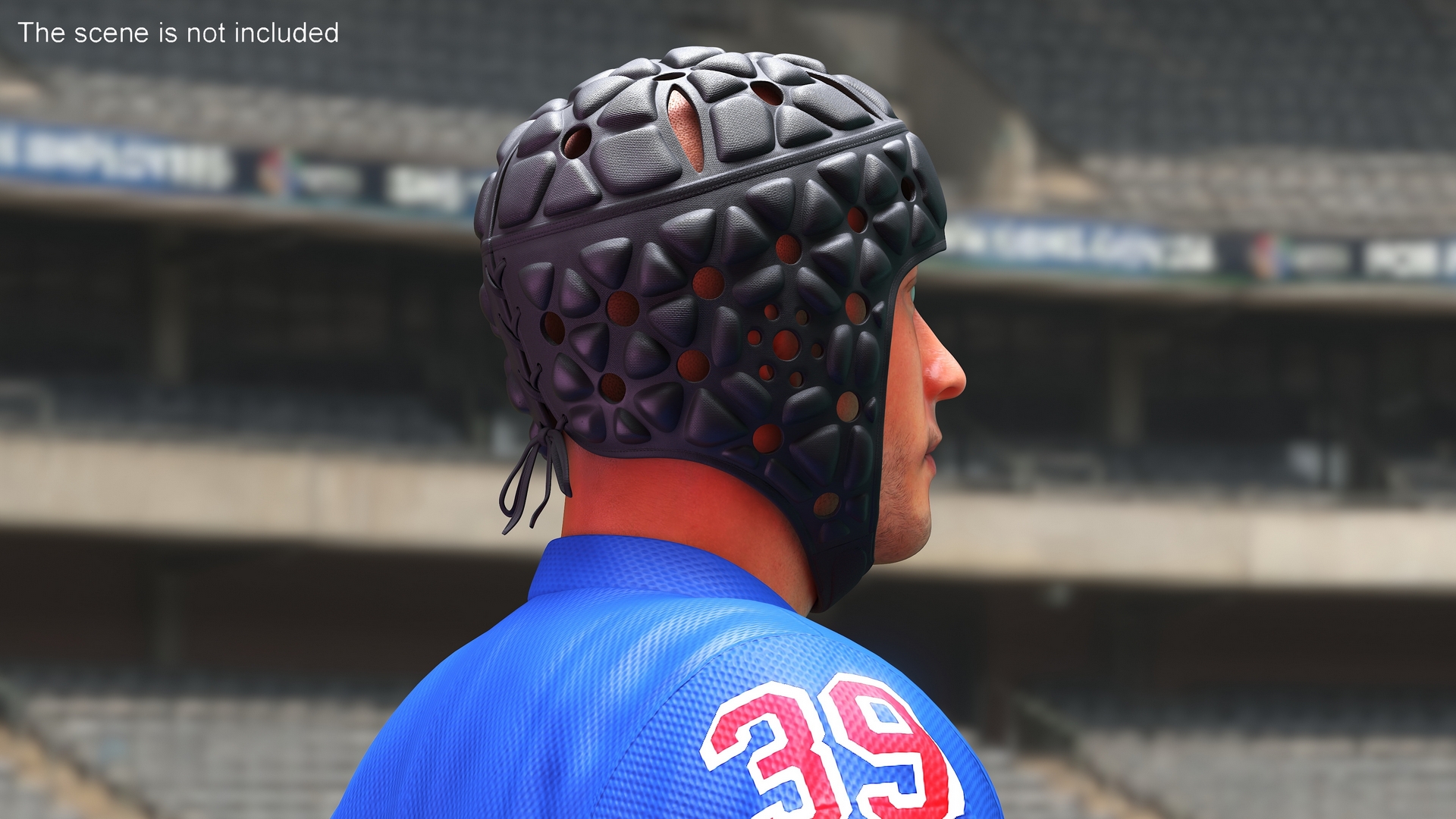3D Rugby Protective Helmet model