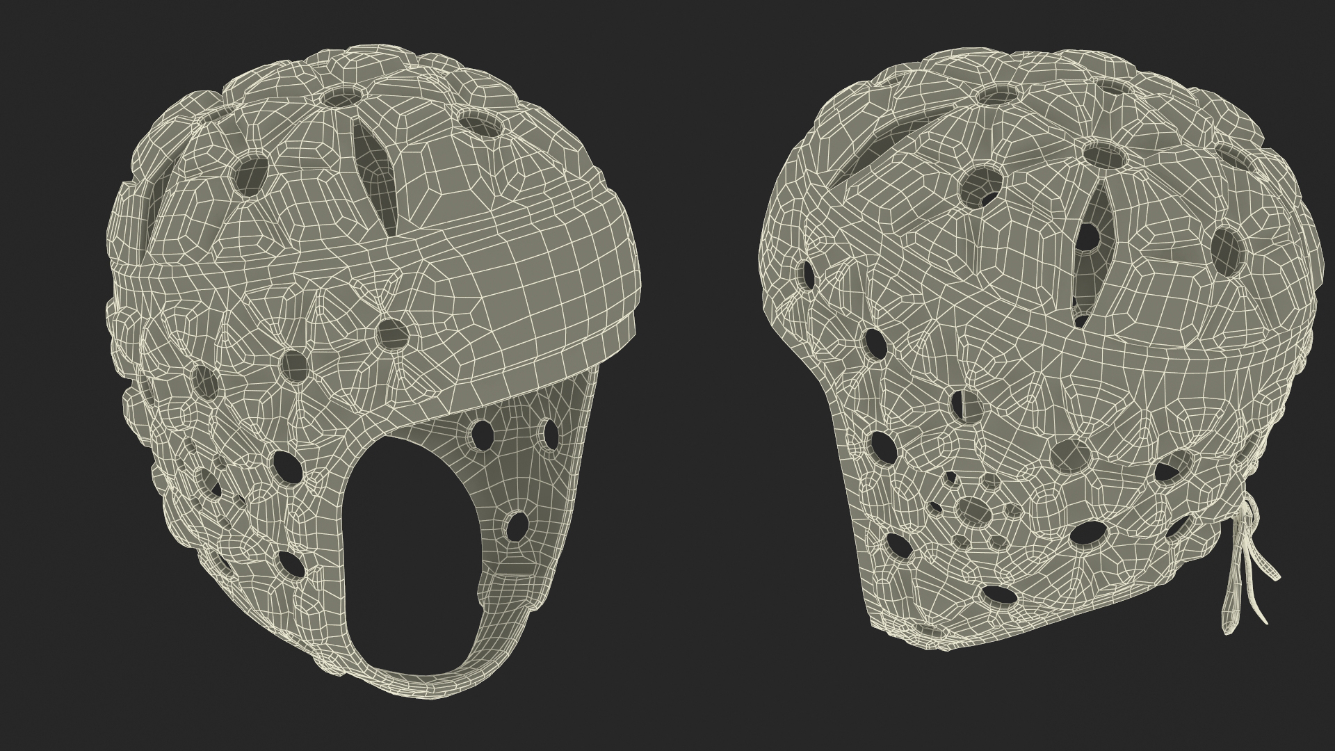 3D Rugby Protective Helmet model