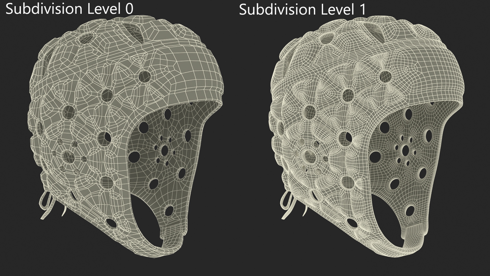 3D Rugby Protective Helmet model