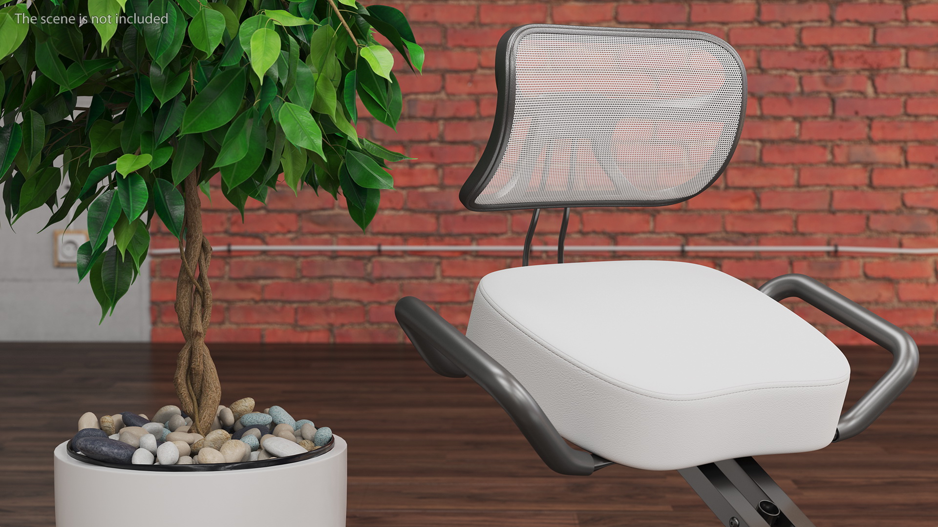 Ergonomic Kneeling Chair with Back Support 3D