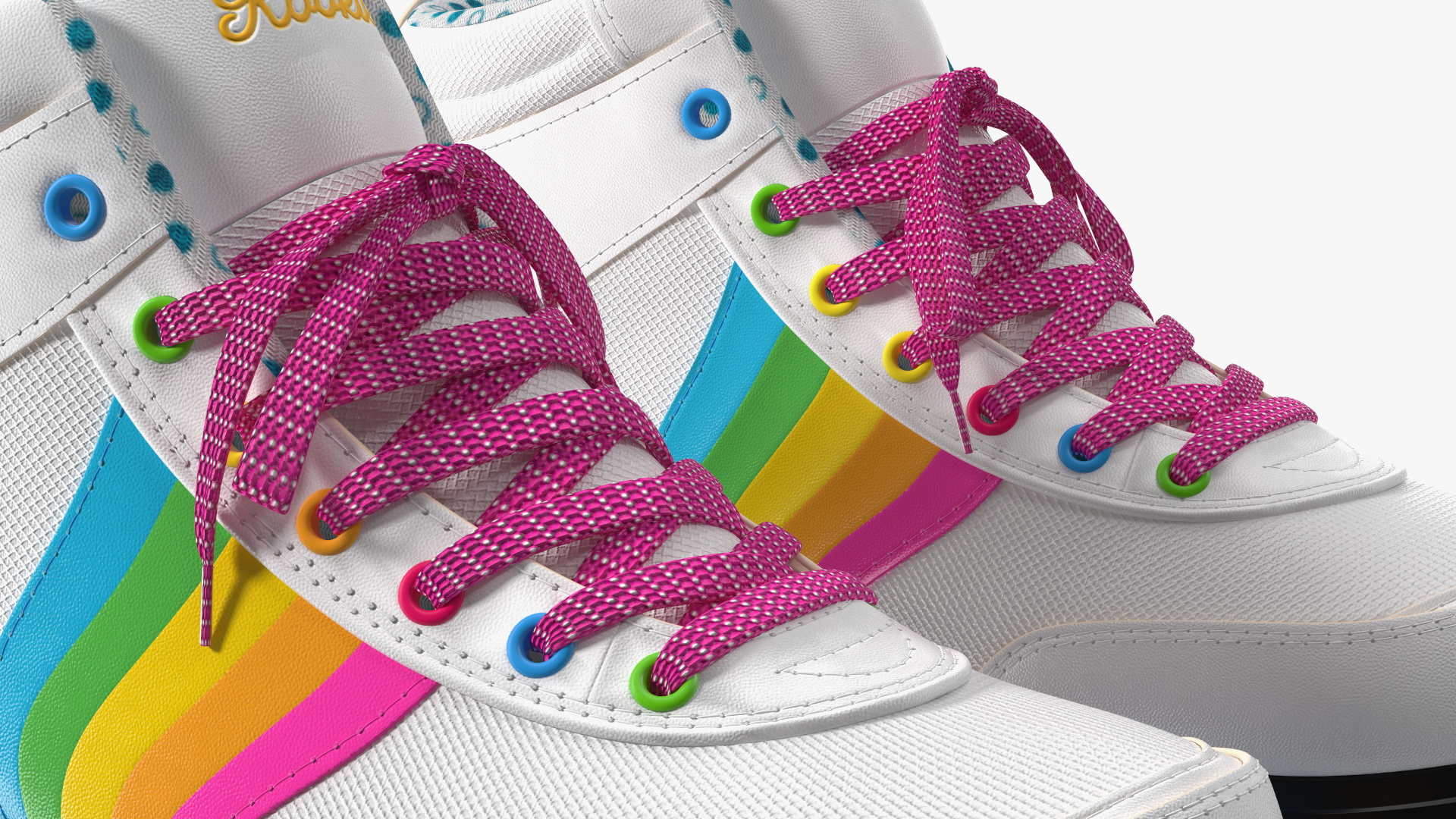 Quad Roller Skates White 3D model