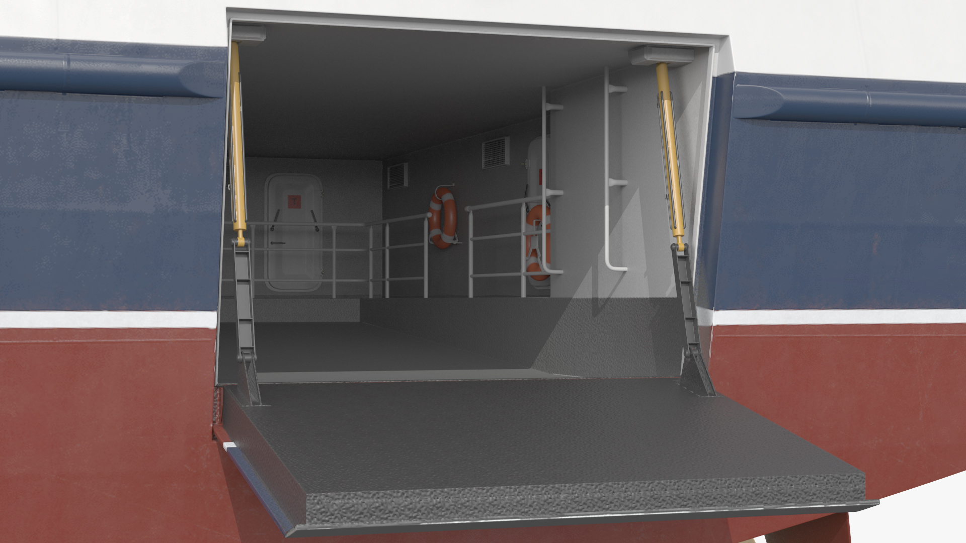 Russian Ship 22460 Okhotnik with Helicopter Rigged for Maya 3D model