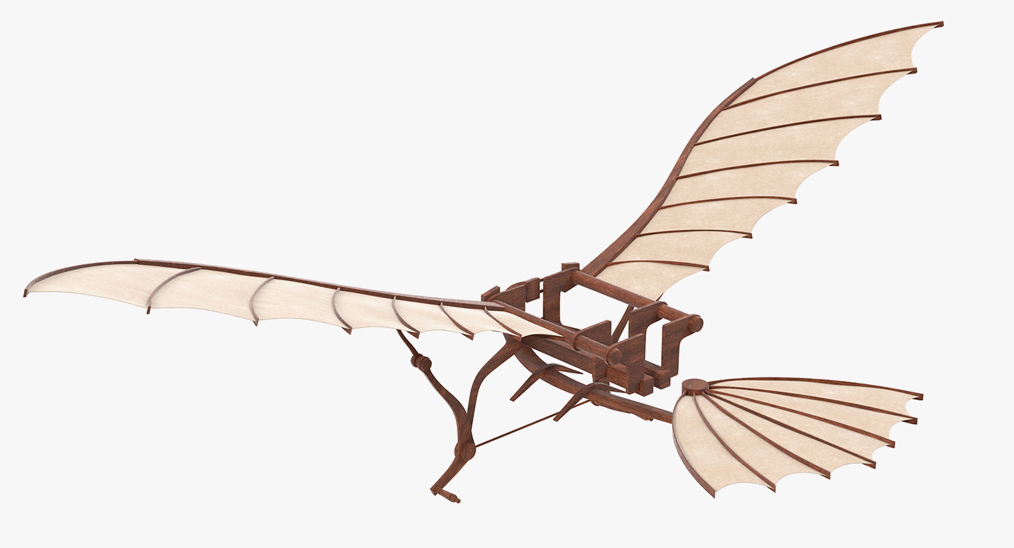 Leonardo Da Vinci Flying Machine Rigged 3D model