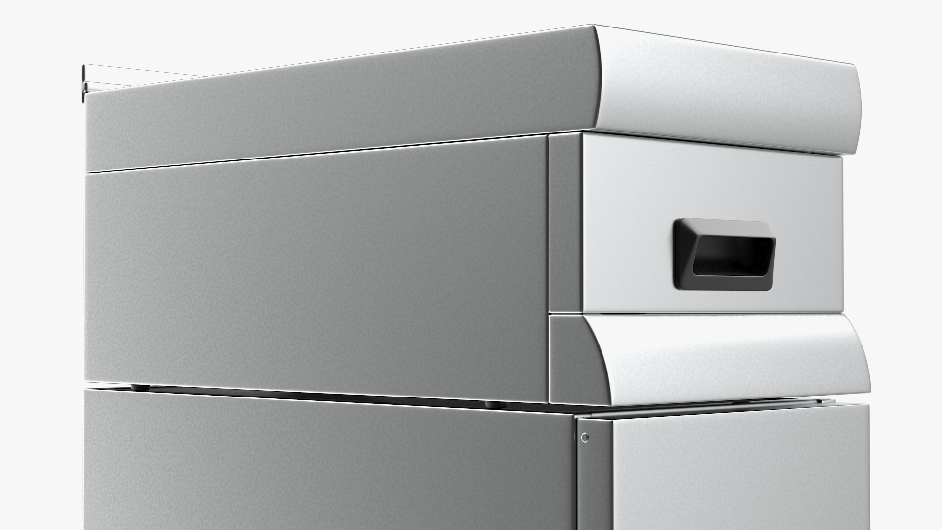 3D model Inox Worktop with Drawers