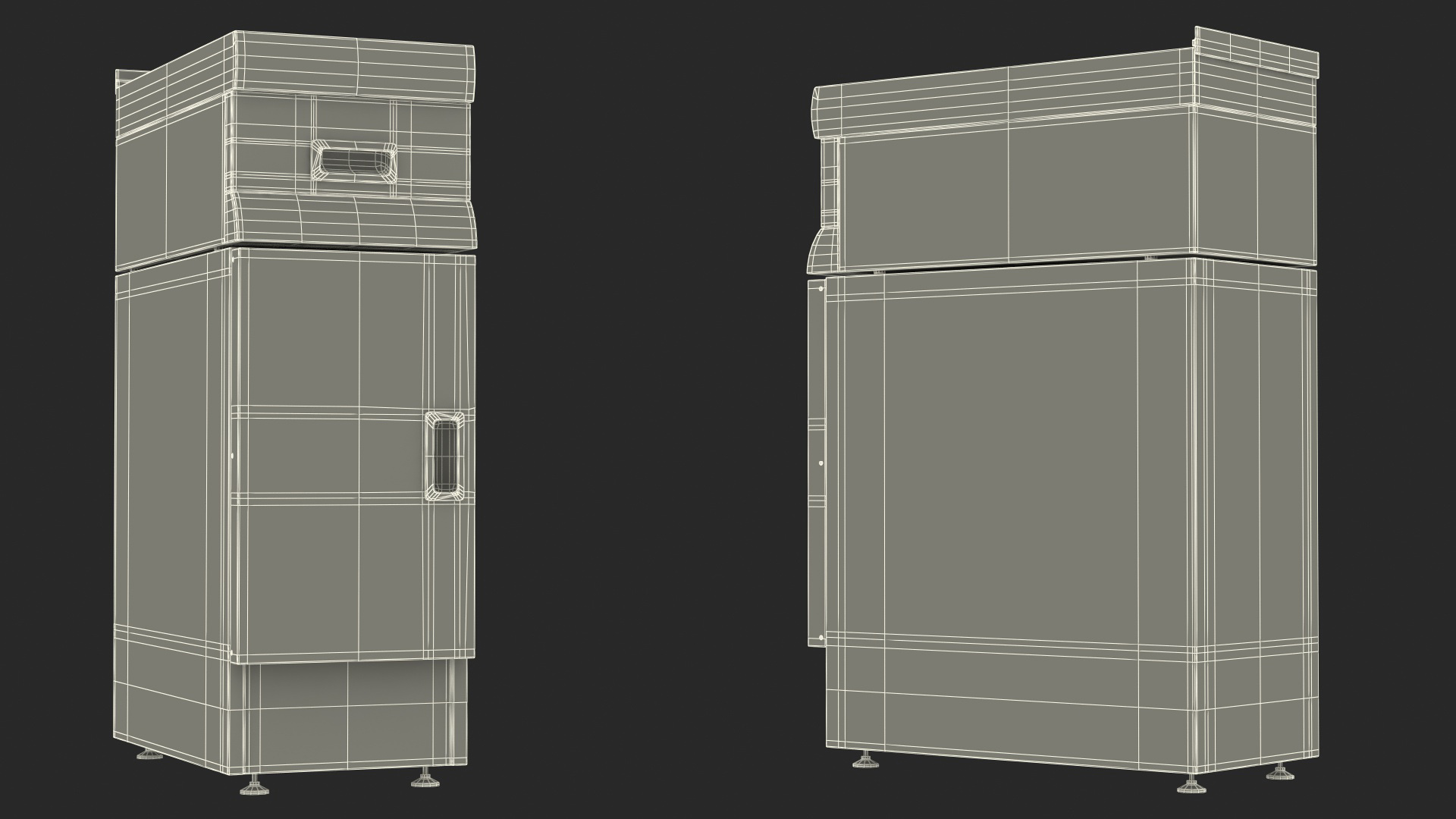 3D model Inox Worktop with Drawers