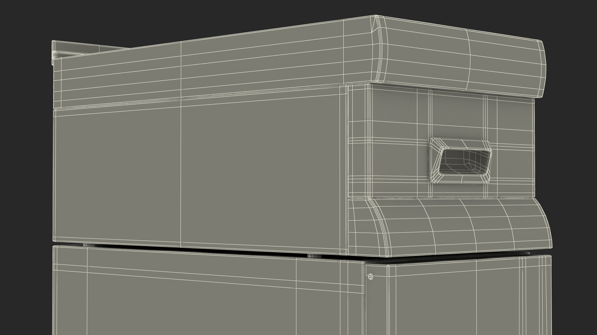 3D model Inox Worktop with Drawers