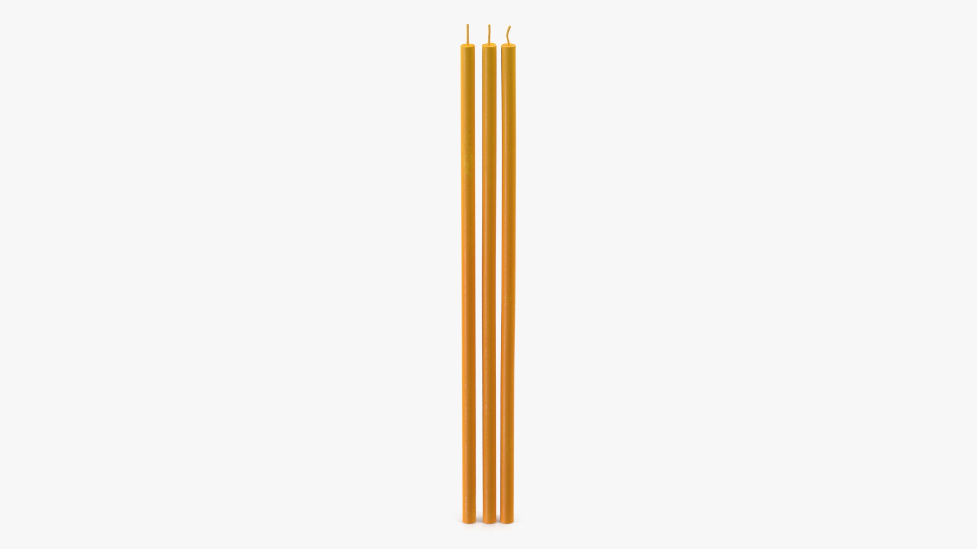 3D Thin Church Wax Candles model