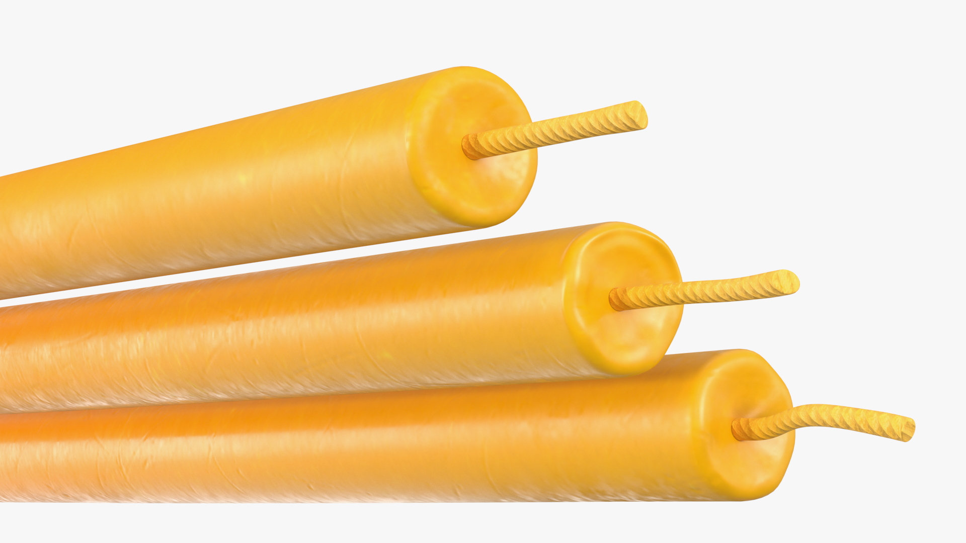 3D Thin Church Wax Candles model