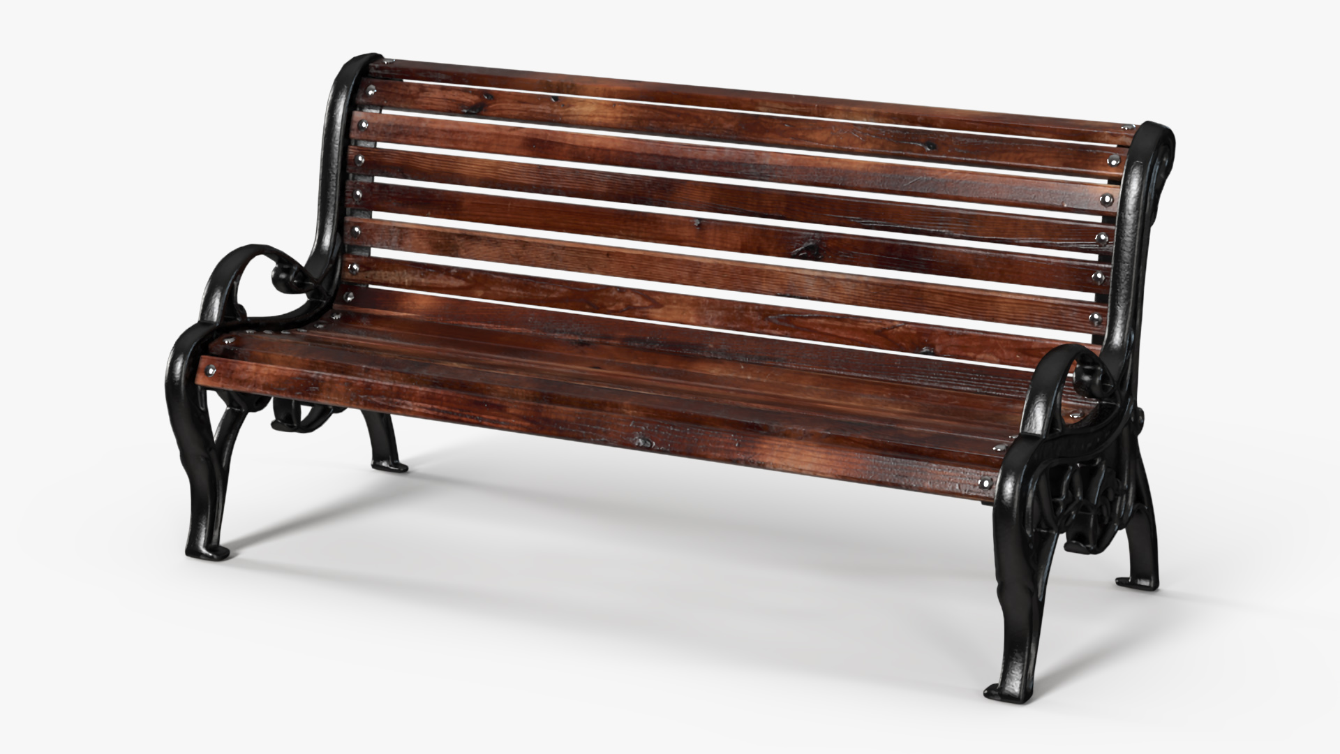 Old Man Sitting on Bench 3D model