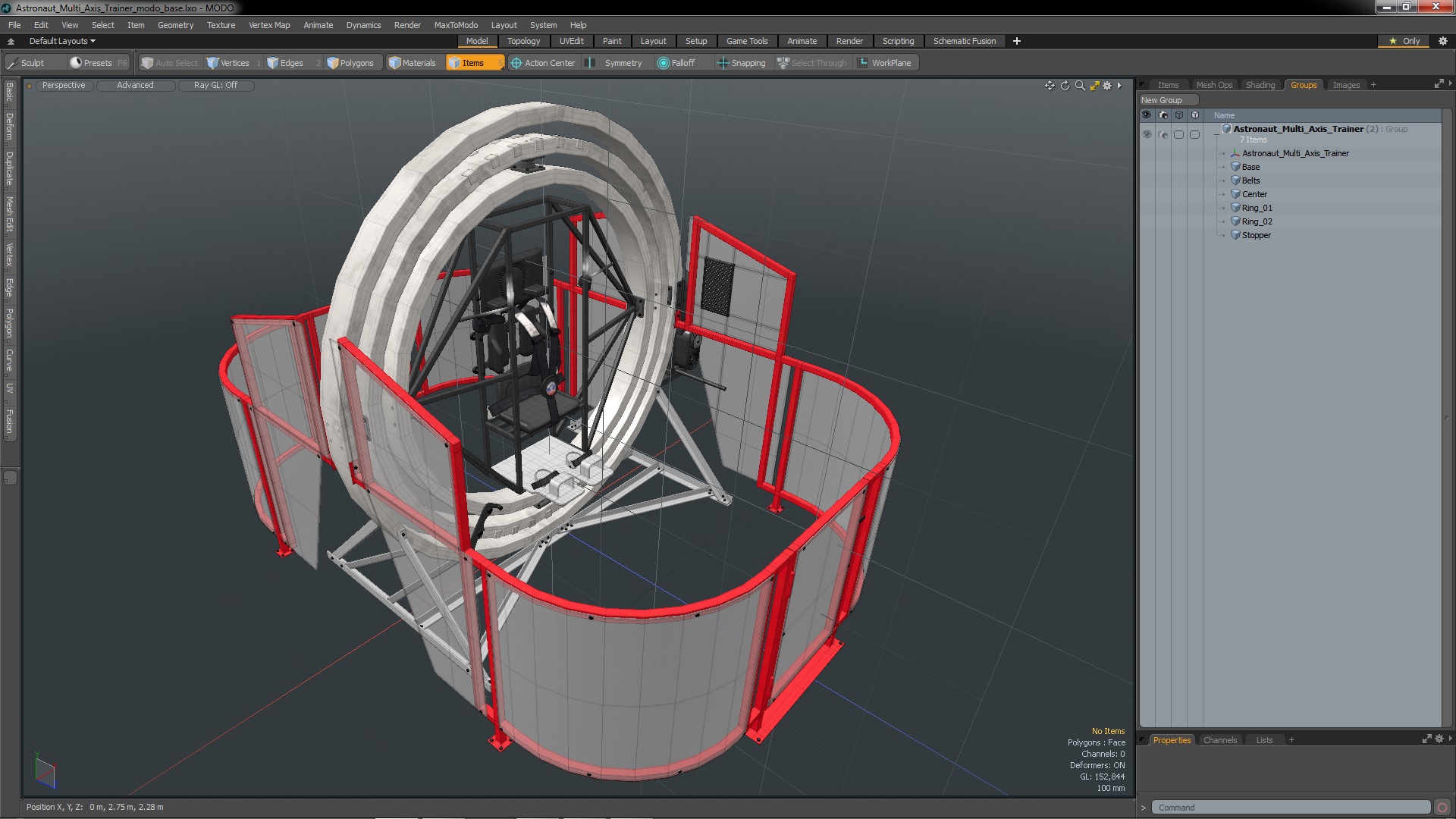 3D Astronaut Multi Axis Trainer model