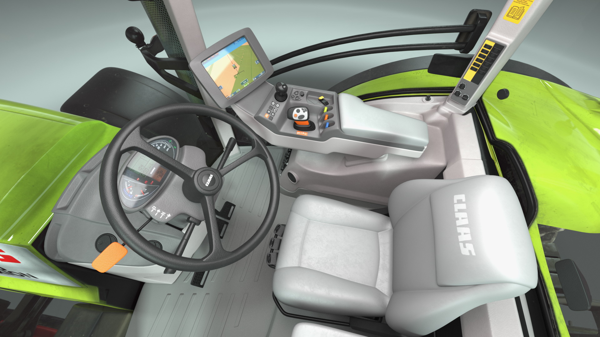 3D Tractor Claas Axion 800 with Sodimac Rafal 3300 Spreader