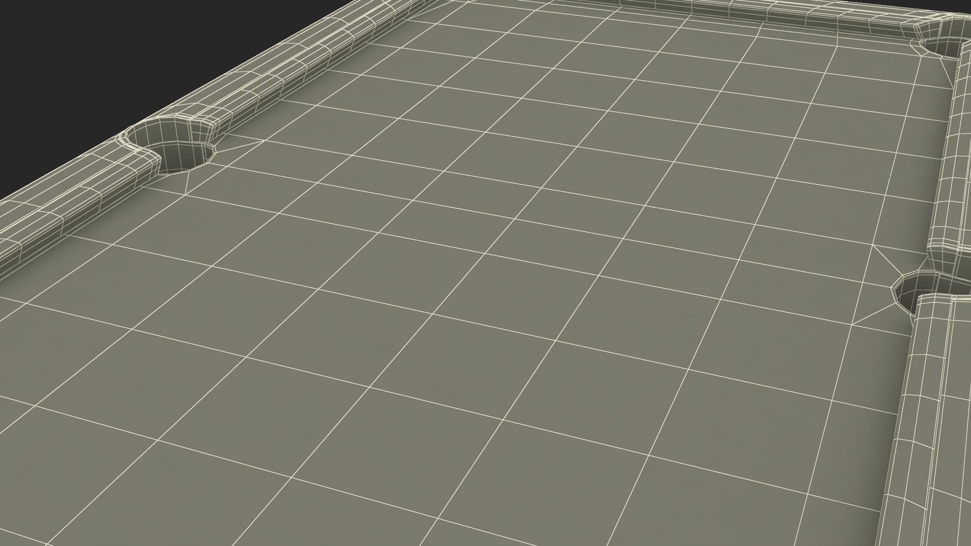 3D model Pool Table Red Empty