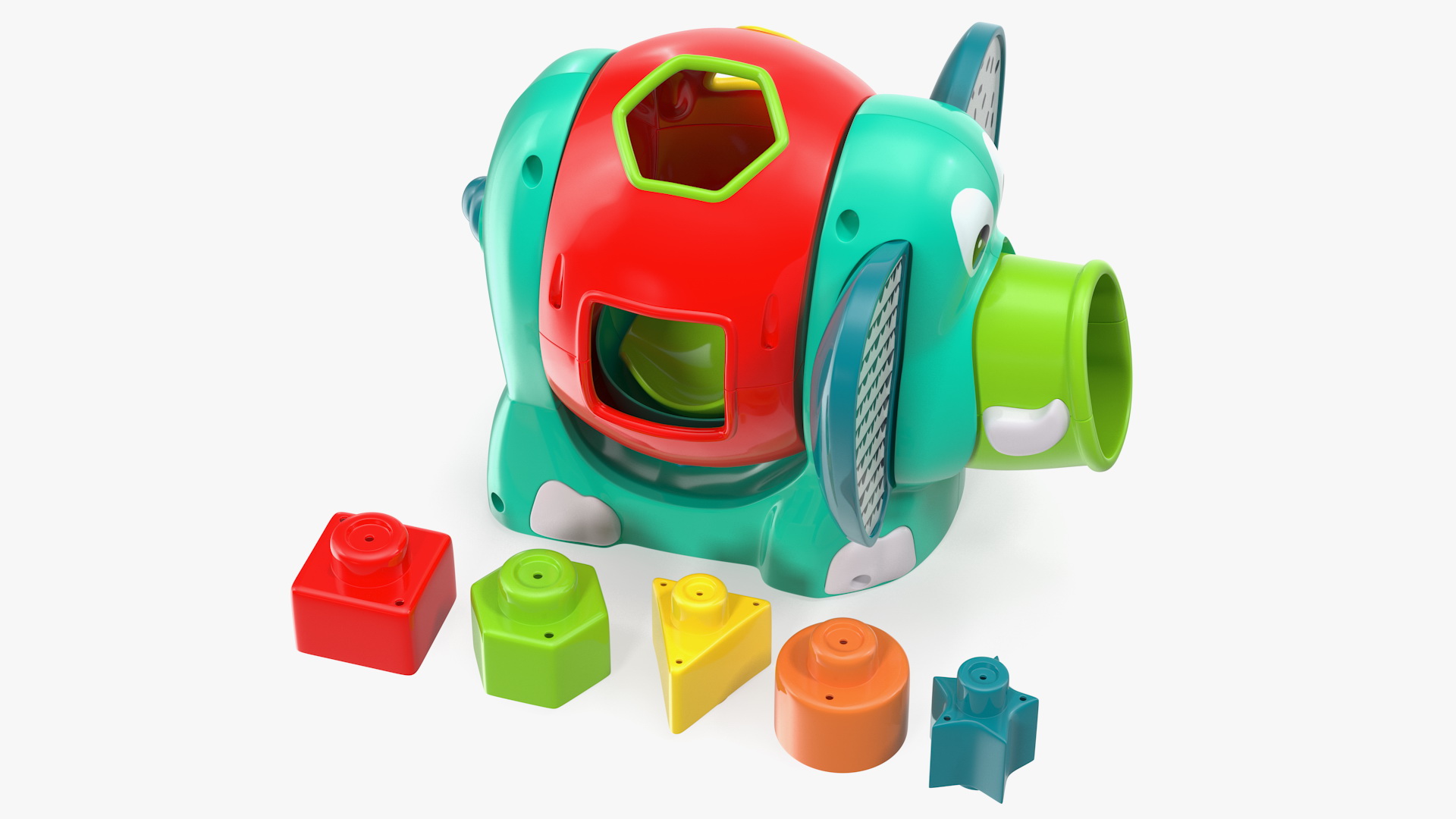 3D Jumbo Elephant Shape Sorter Toy