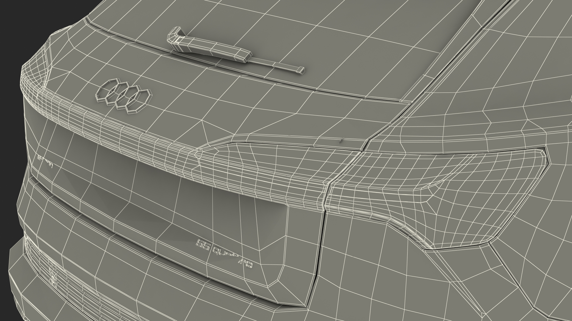 Audi E-tron with Thule EasyFold XT2 Mountain Bike 3D model