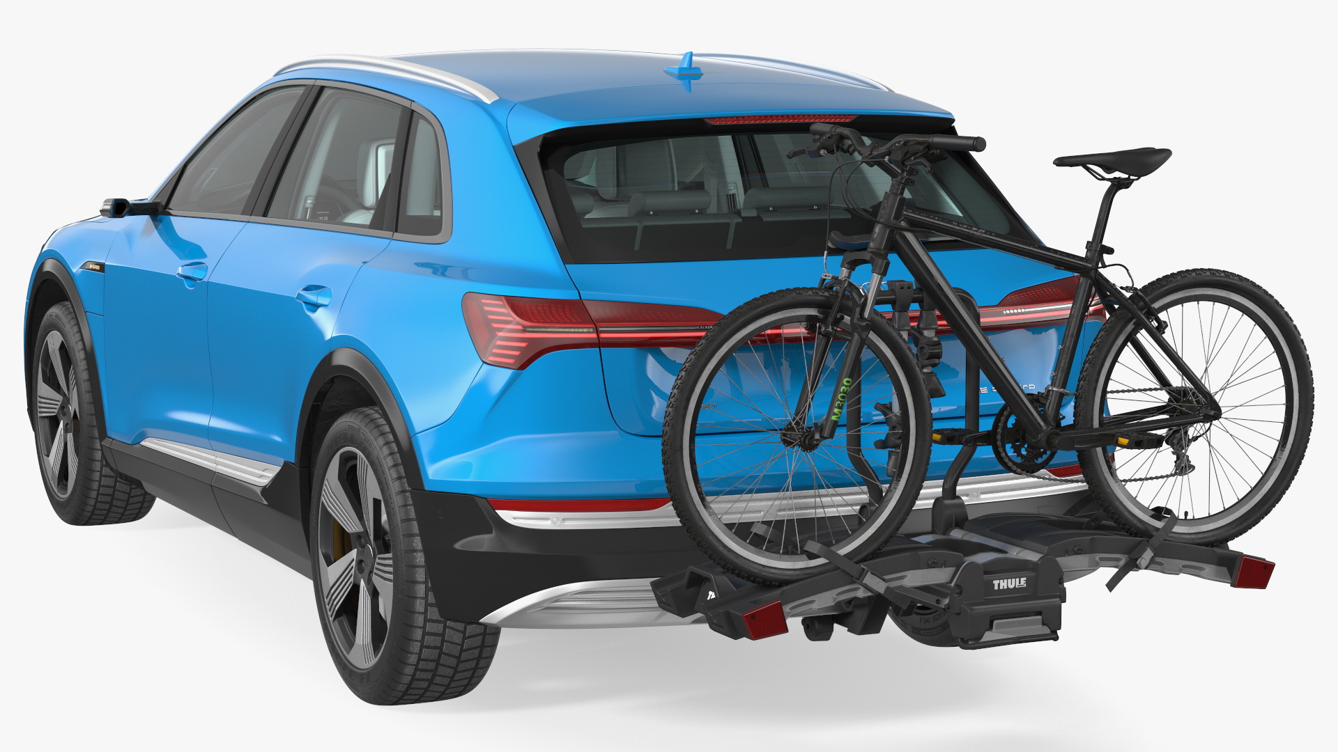 Audi E-tron with Thule EasyFold XT2 Mountain Bike 3D model