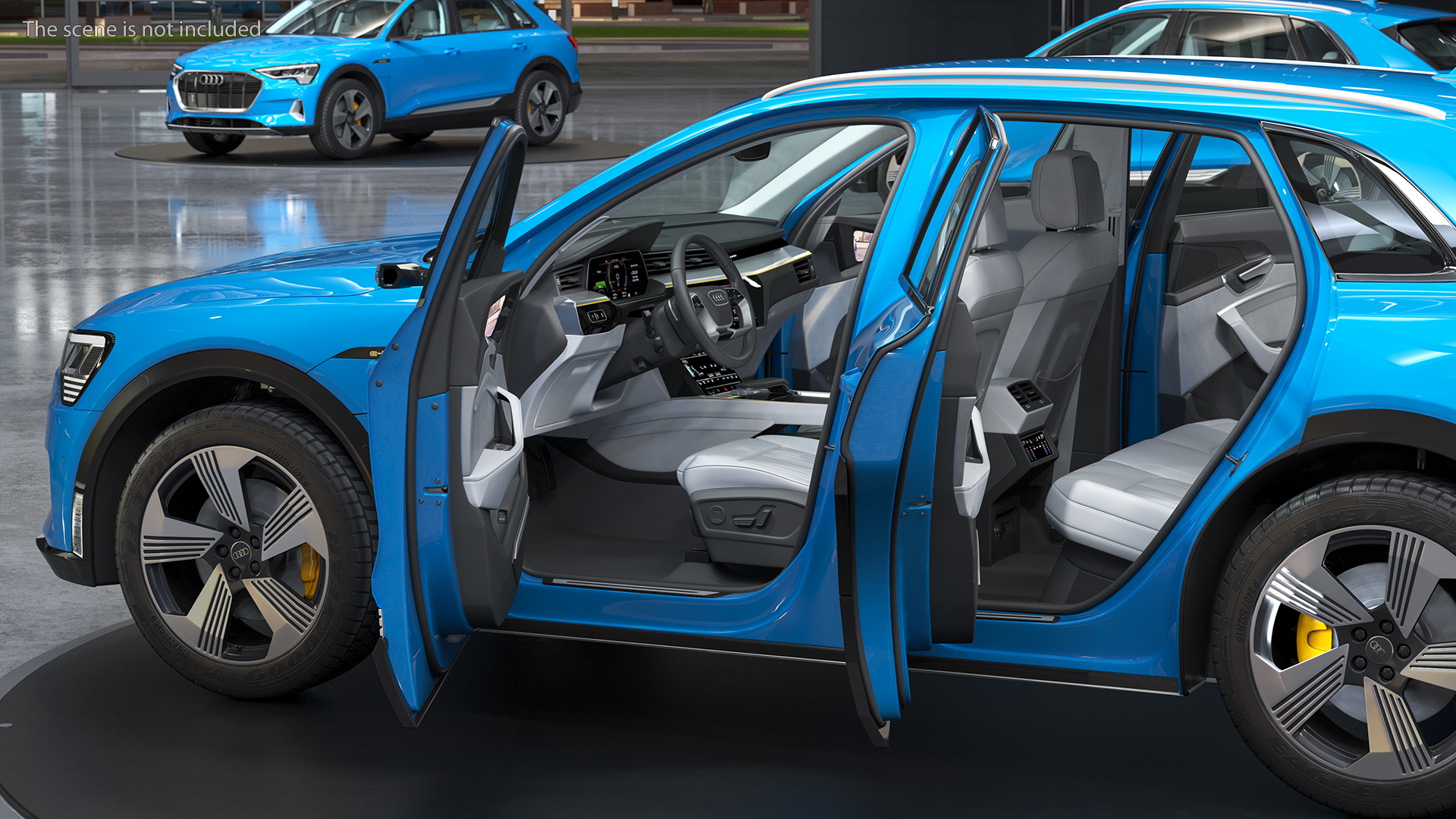 Audi E-tron with Thule EasyFold XT2 Mountain Bike 3D model