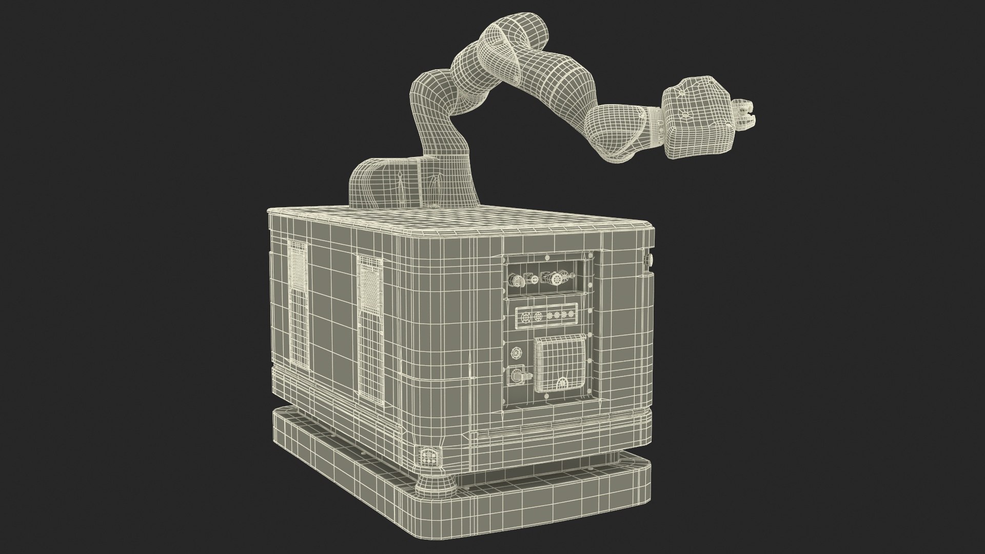 Autonomous Robot Hand with Manipulator Rigged for Maya 3D model