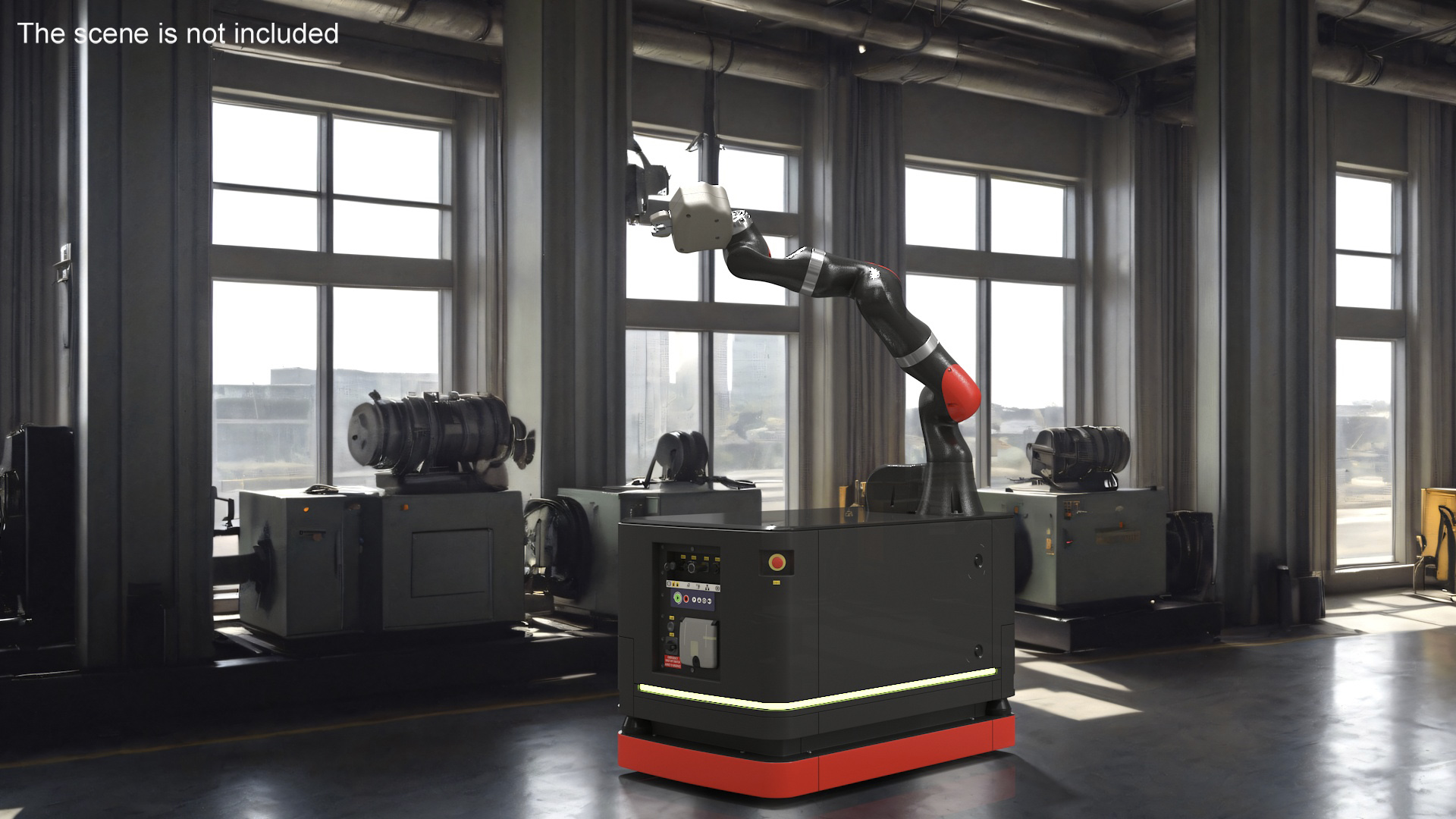 Autonomous Robot Hand with Manipulator Rigged for Maya 3D model
