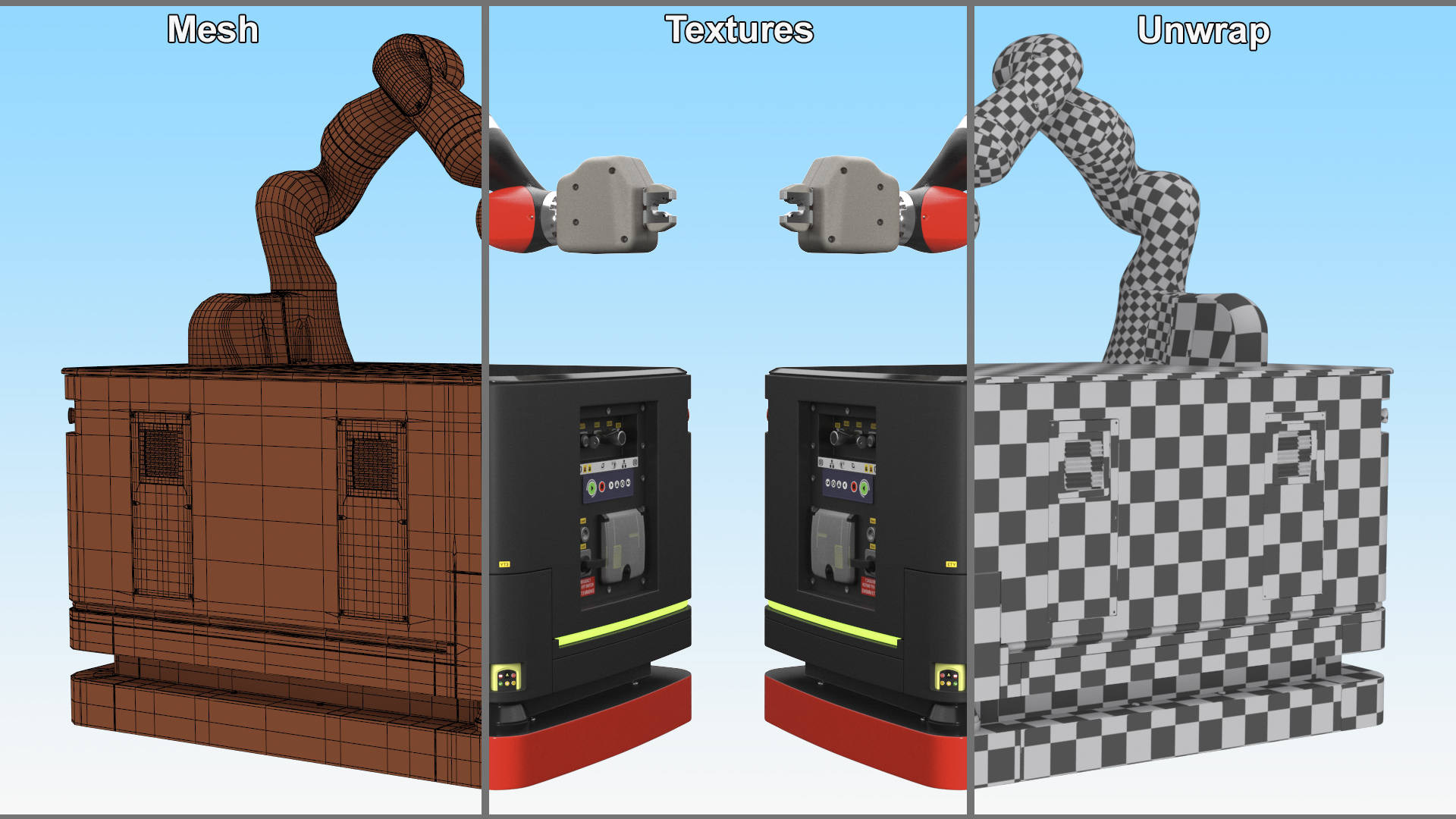 Autonomous Robot Hand with Manipulator Rigged for Maya 3D model