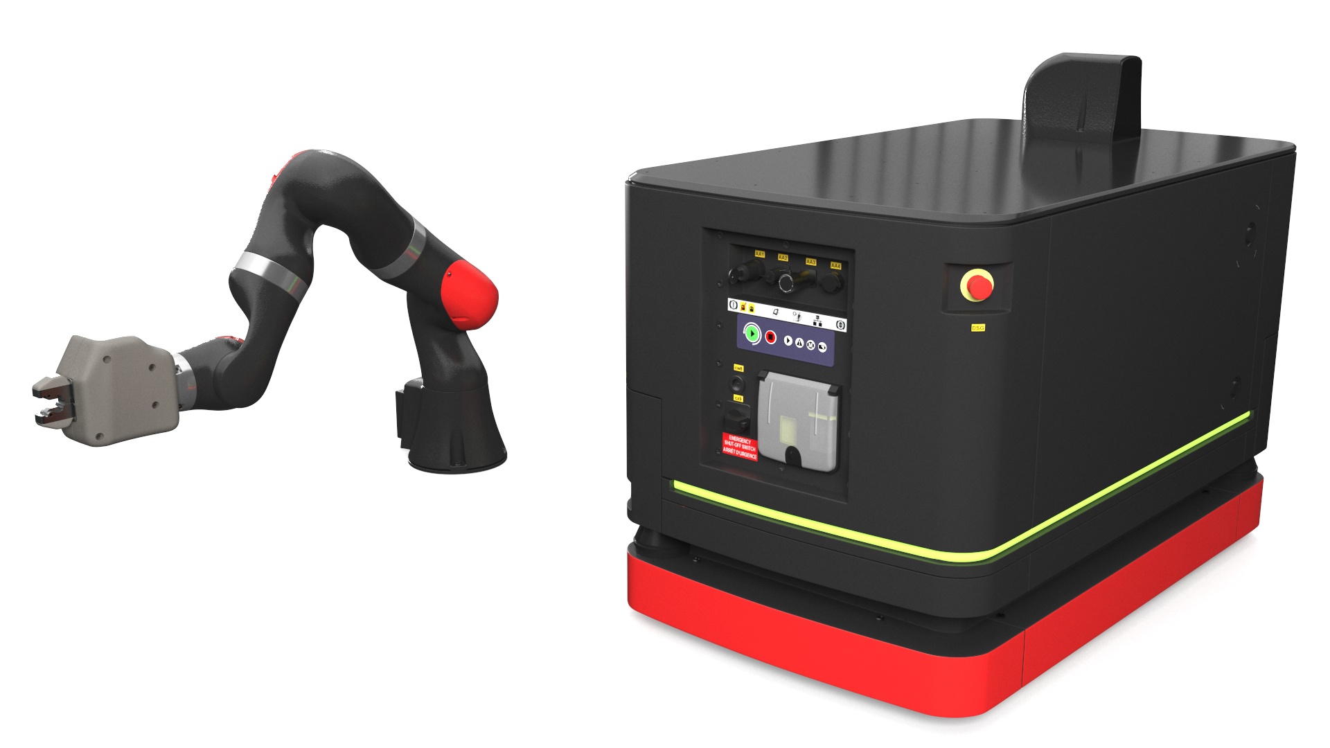 Autonomous Robot Hand with Manipulator Rigged for Maya 3D model