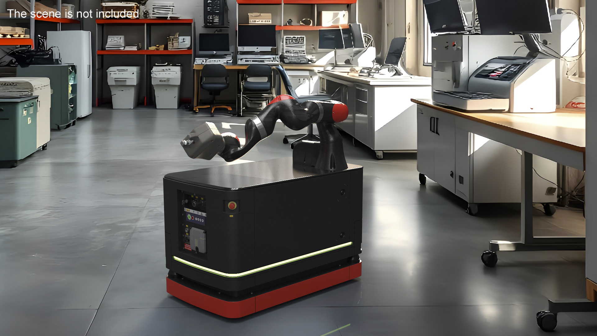 Autonomous Robot Hand with Manipulator Rigged for Maya 3D model