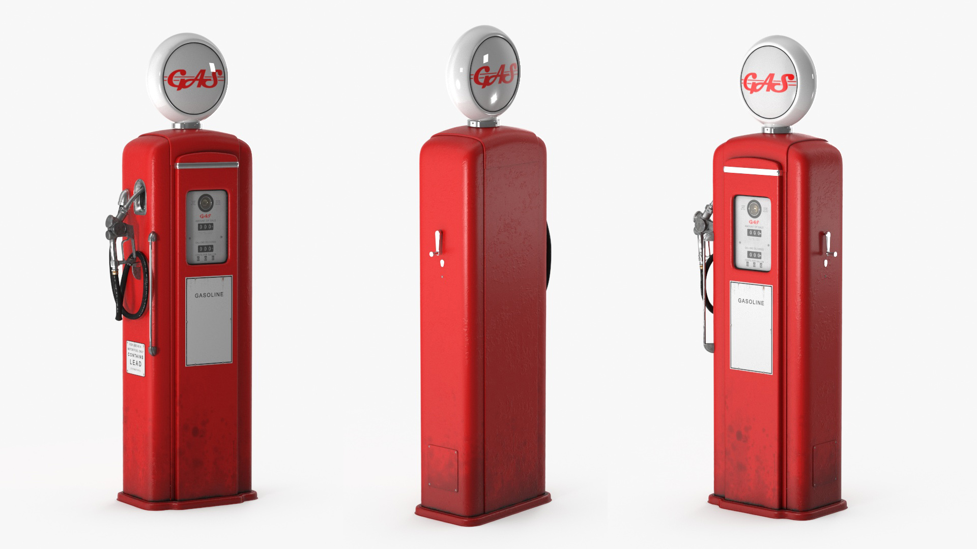 3D Vintage Gas Pump