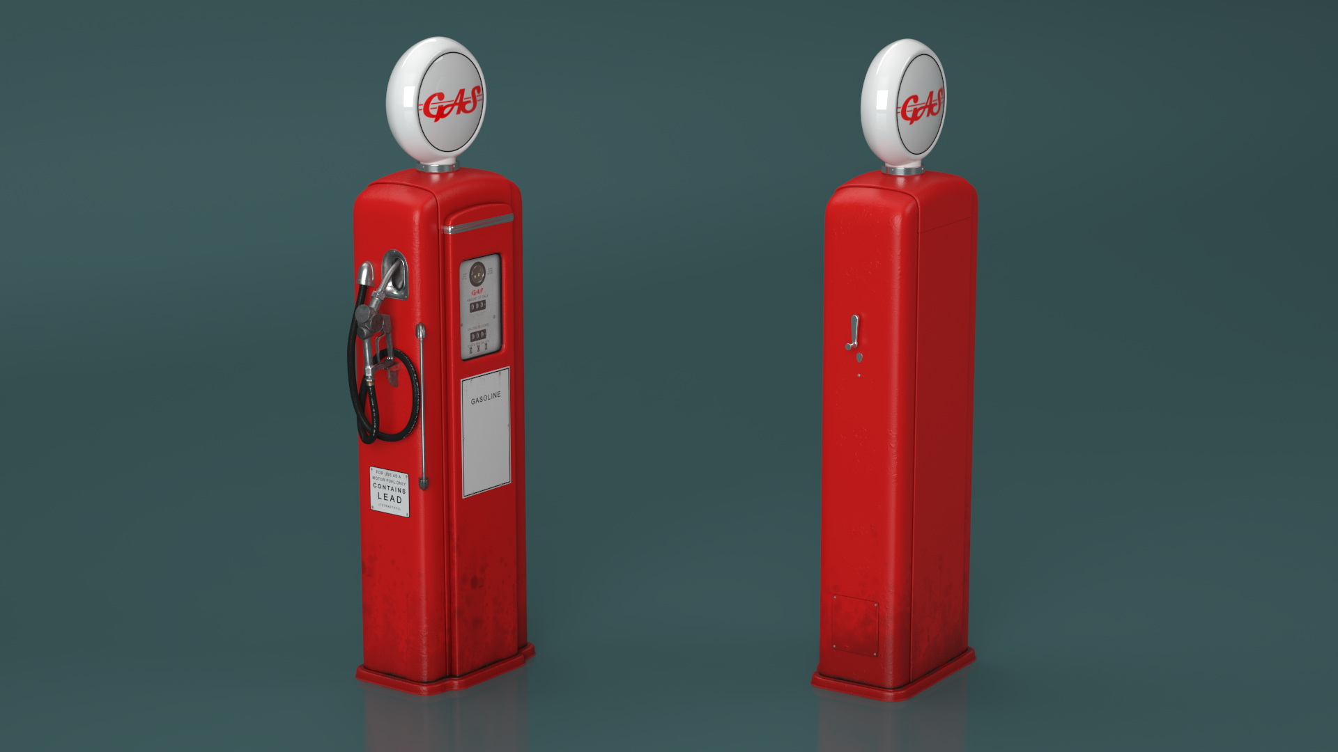3D Vintage Gas Pump