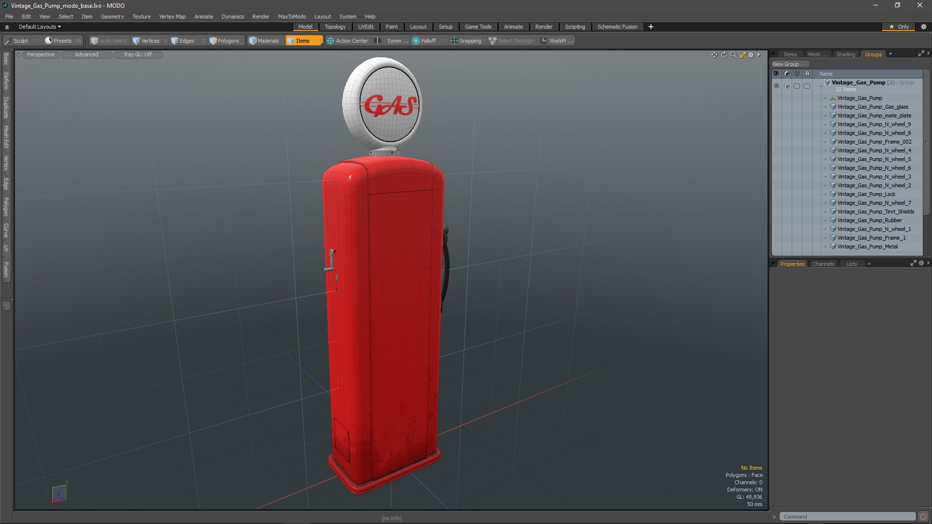 3D Vintage Gas Pump