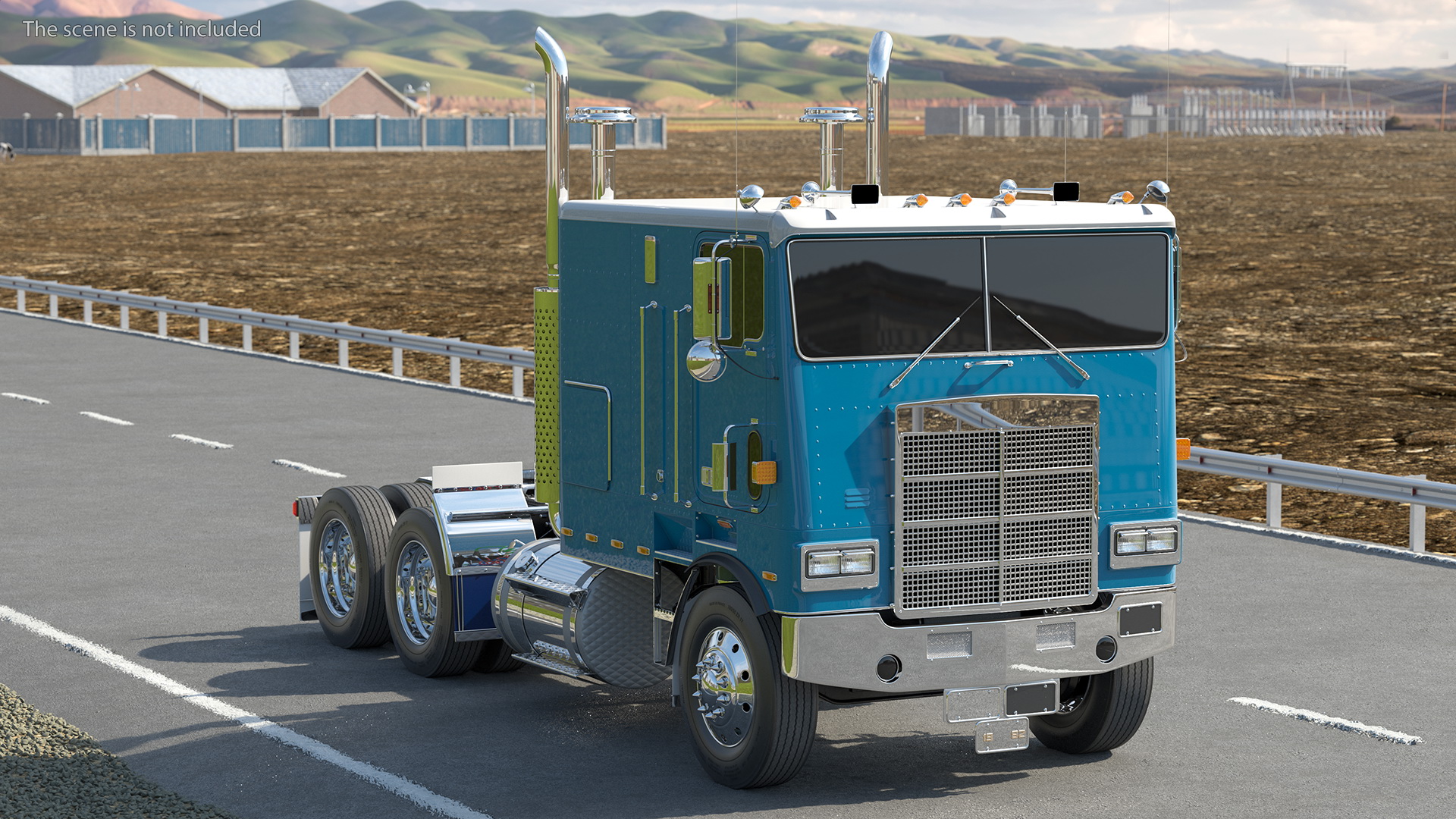 Cabover Truck Simple Interior 3D model