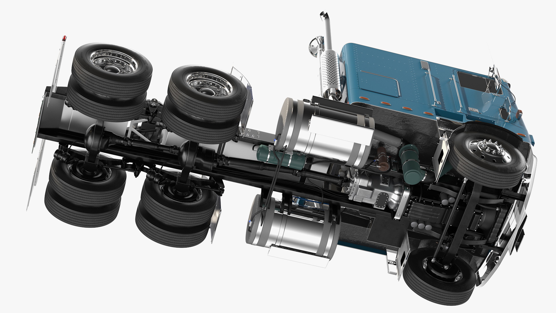 Cabover Truck Simple Interior 3D model