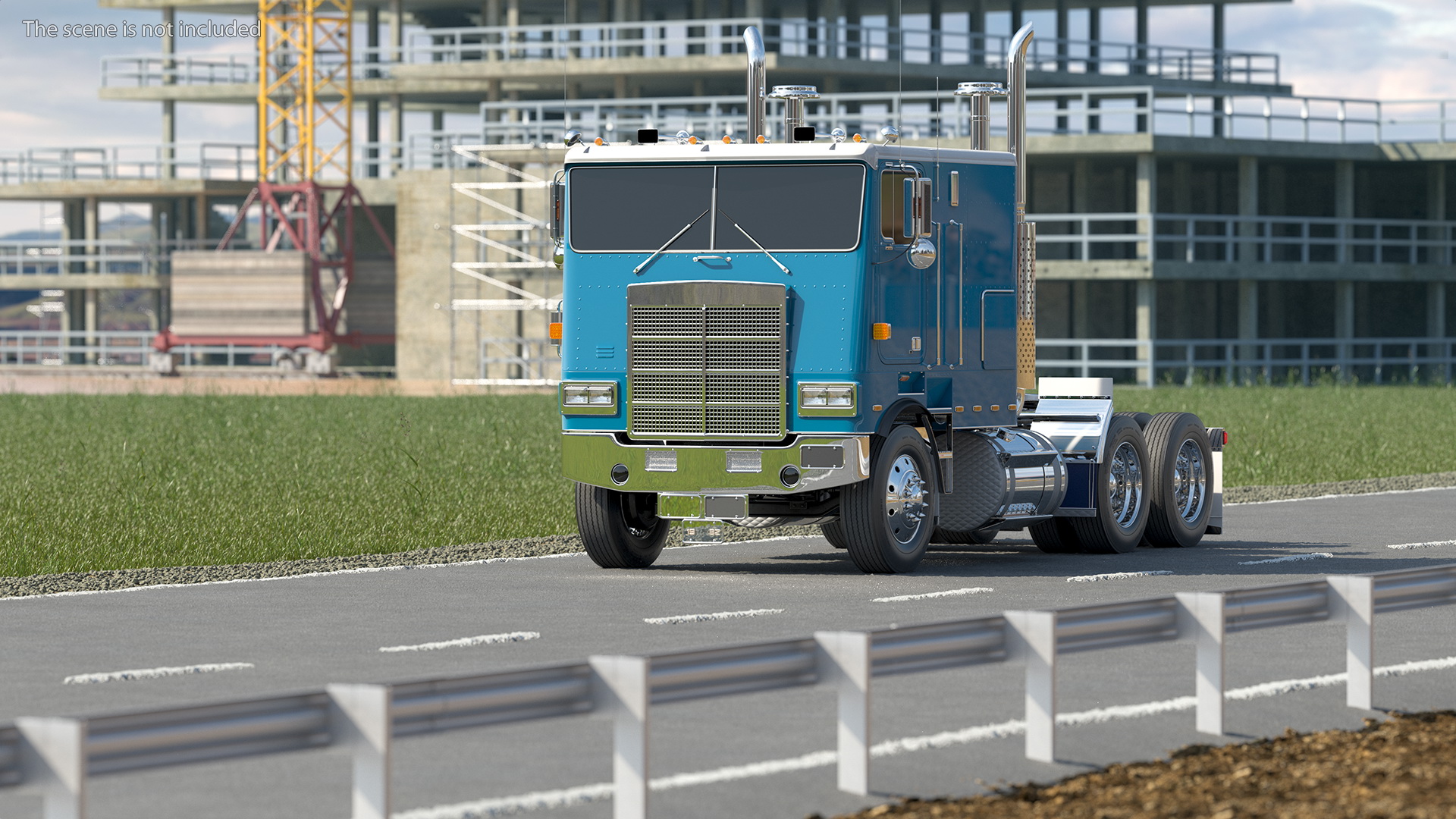 Cabover Truck Simple Interior 3D model